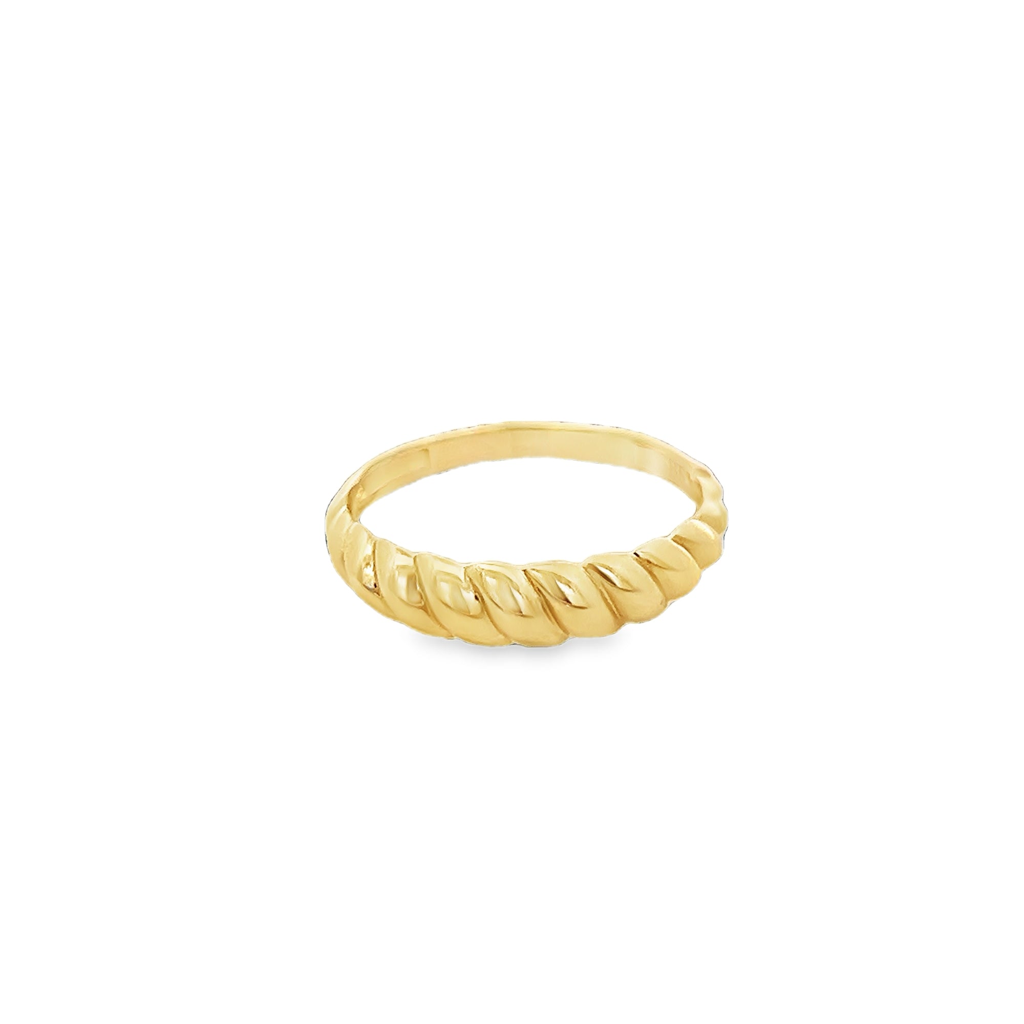 SLIM CROISSANT RING IN 14K YELLOW GOLD