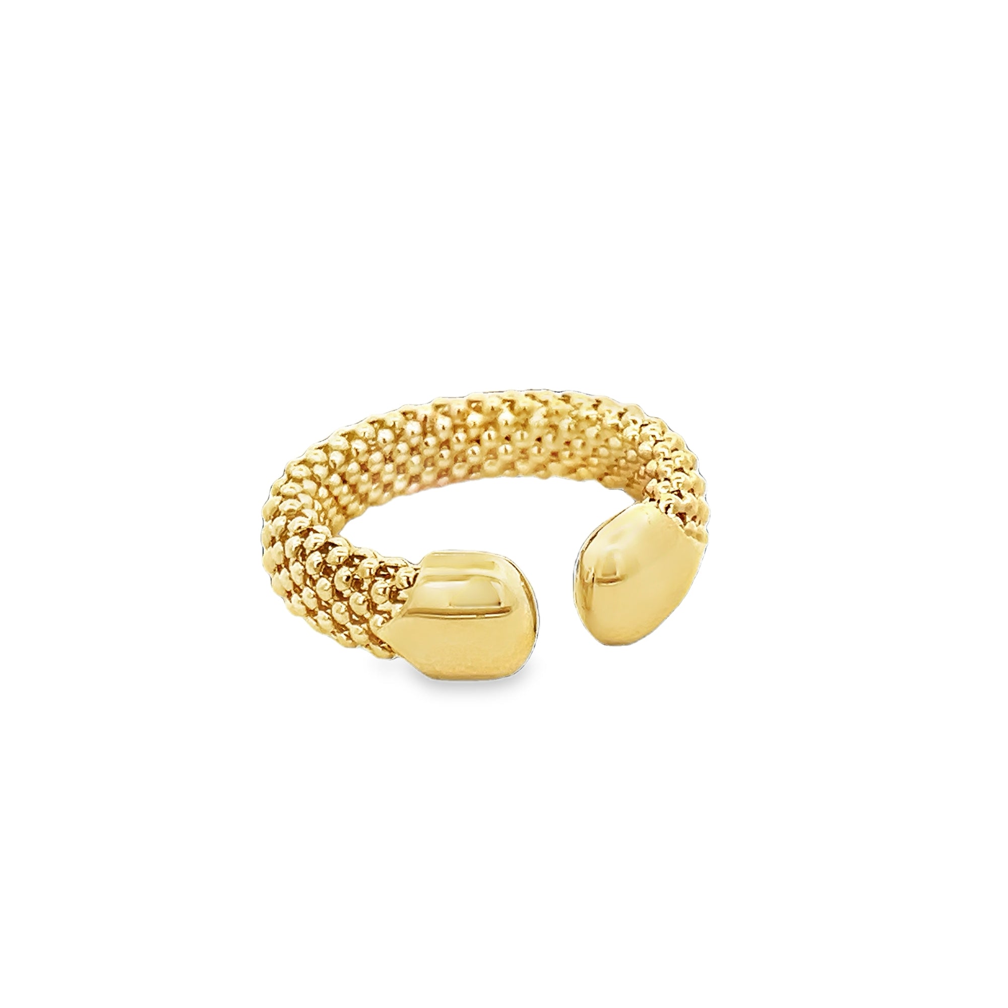 MESH CUF RING IN 14K YELLOW GOLD