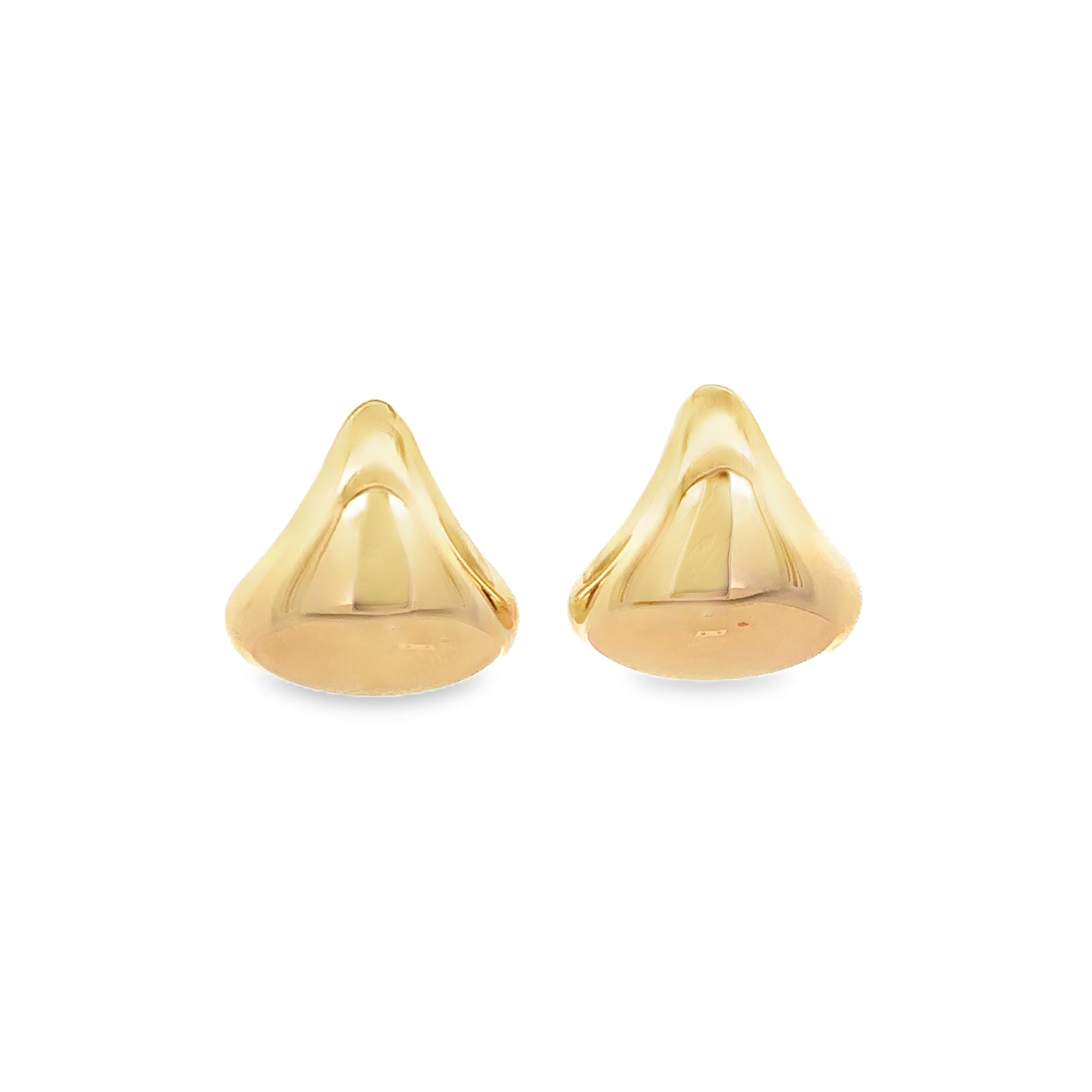 IRREGULAR DOME DROP EARRING IN 14K YELLOW GOLD