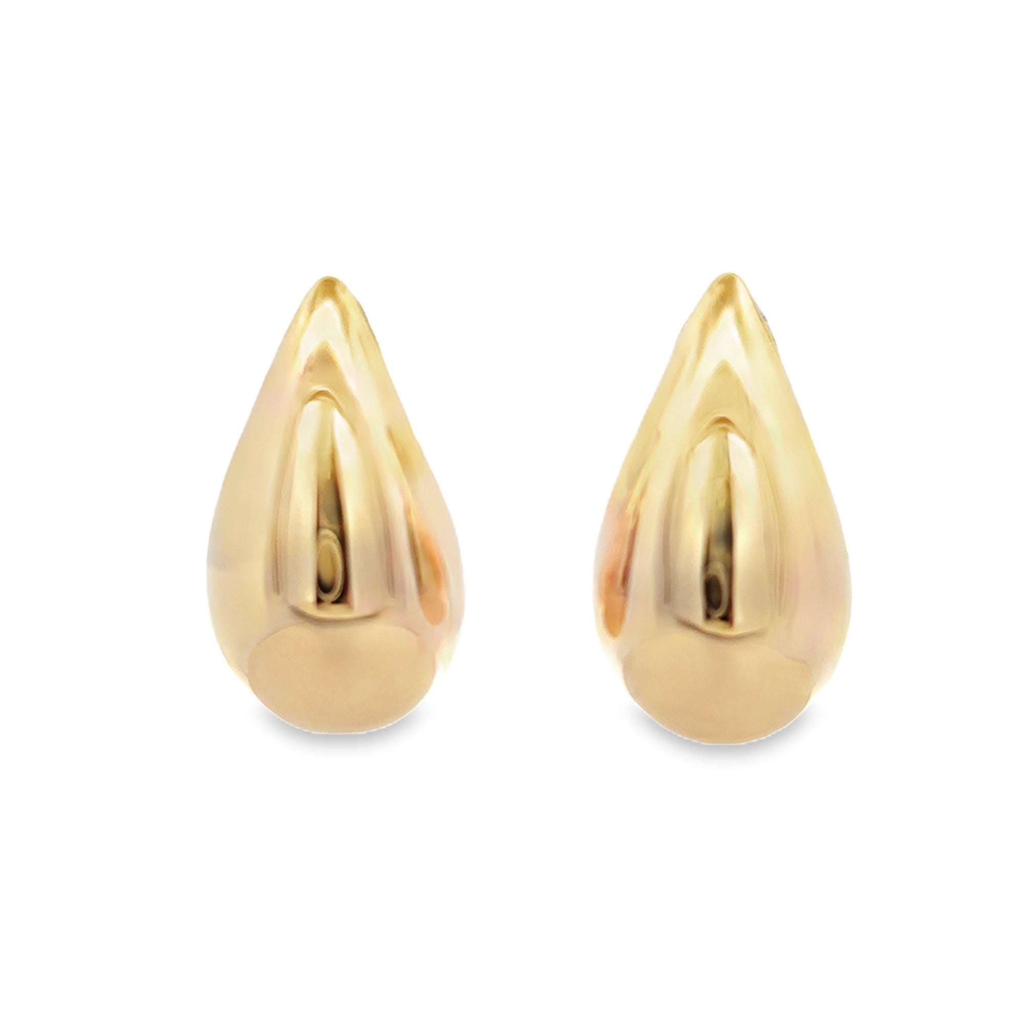 DOME DROP EARRINGS IN 14K YELLOW GOLD