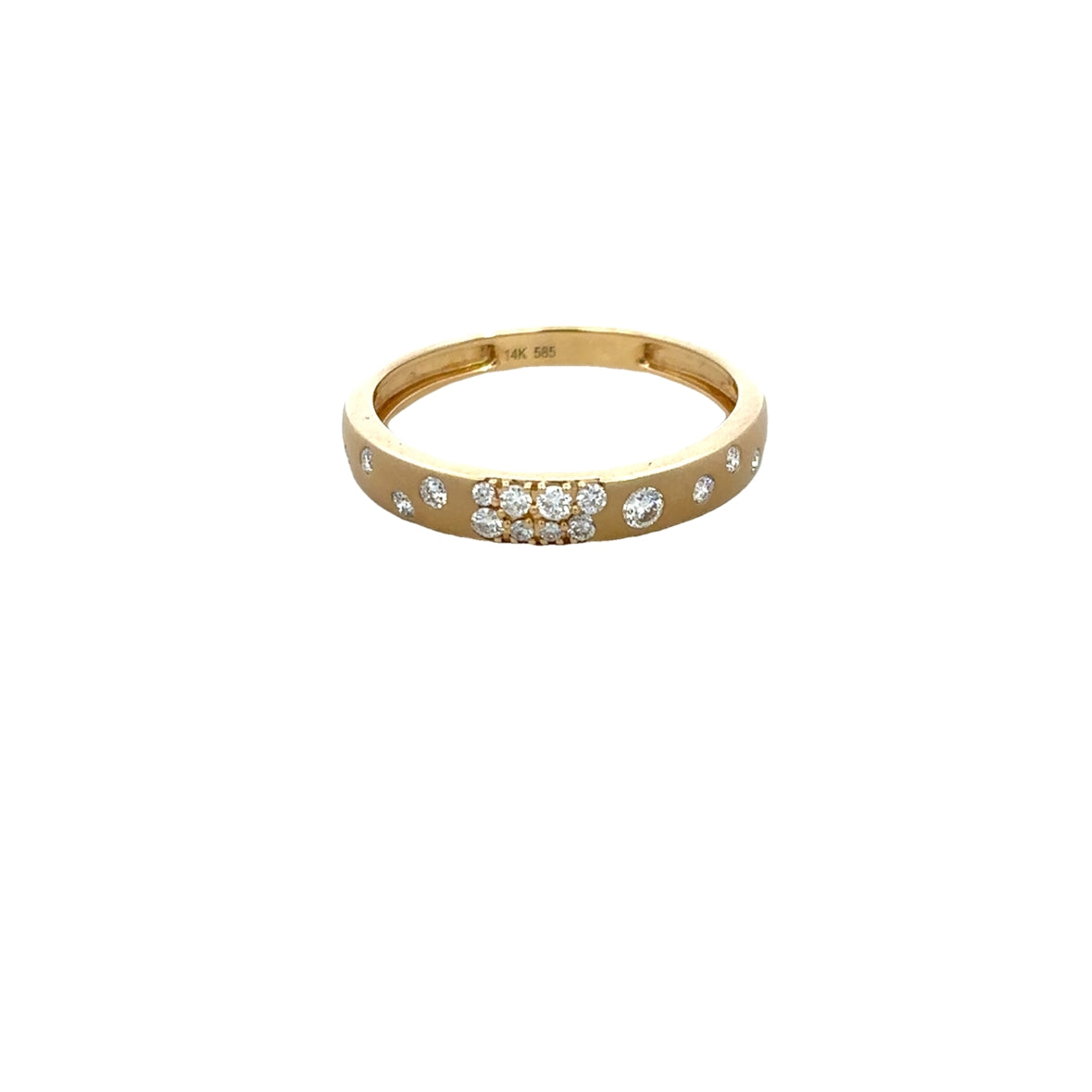 RING WITH DIAMONDS SET IN 14K YELLOW GOLD