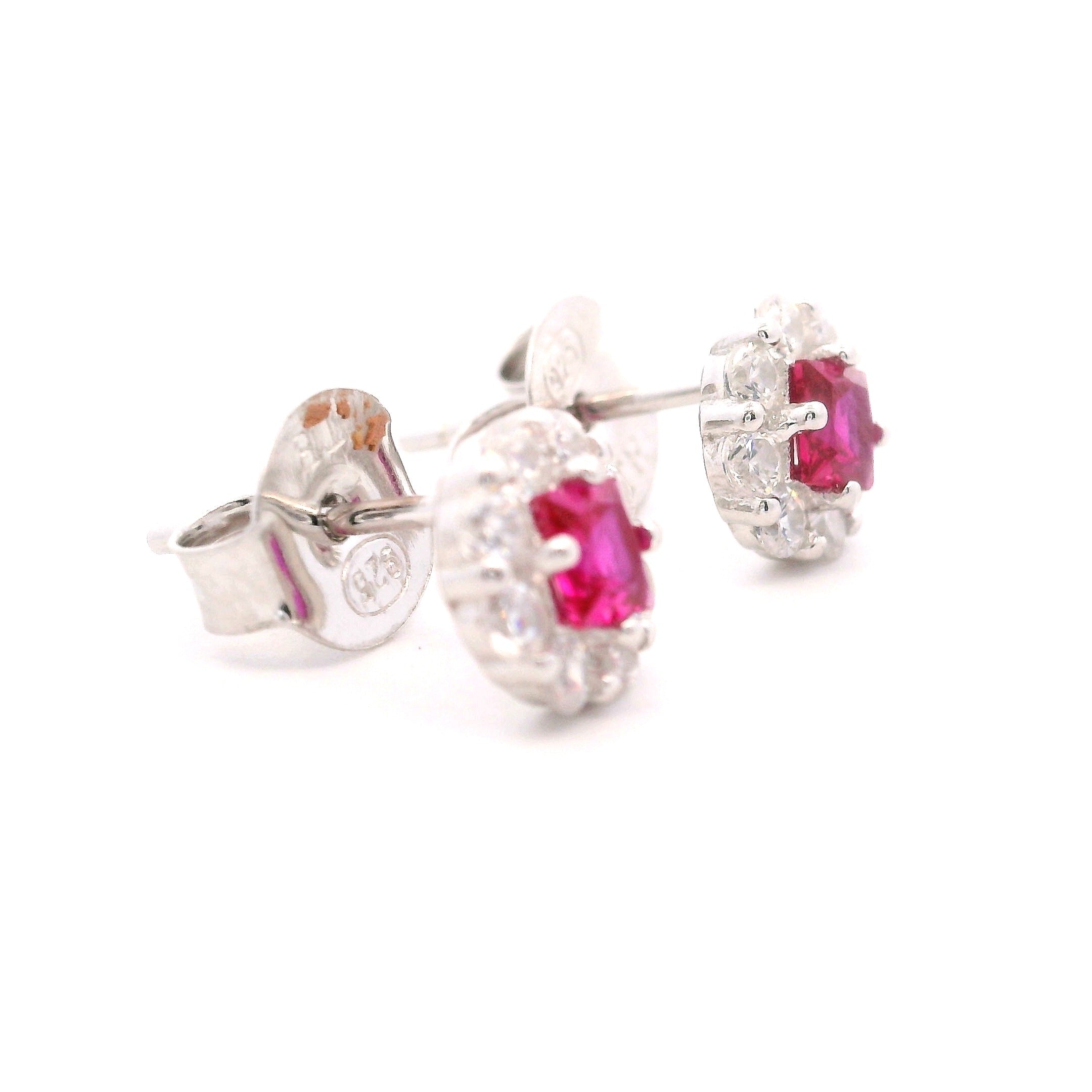 SMALL EARRINGS WITH CRYSTALS 925 SILVER PLATED