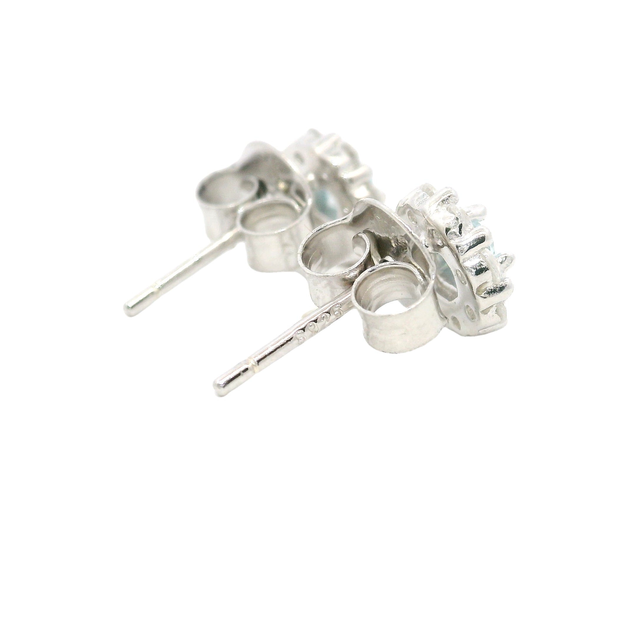 SMALL EARRINGS WITH CRYSTALS 925 SILVER PLATED