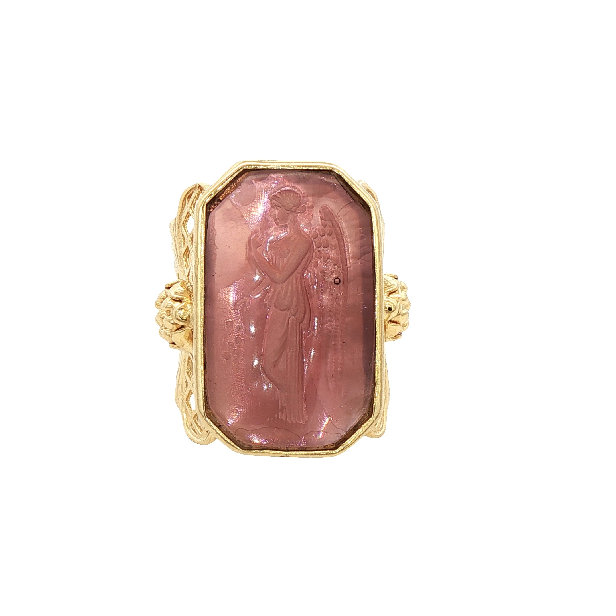 925YG MUSE PURPLE RECTAGULAR RING T8