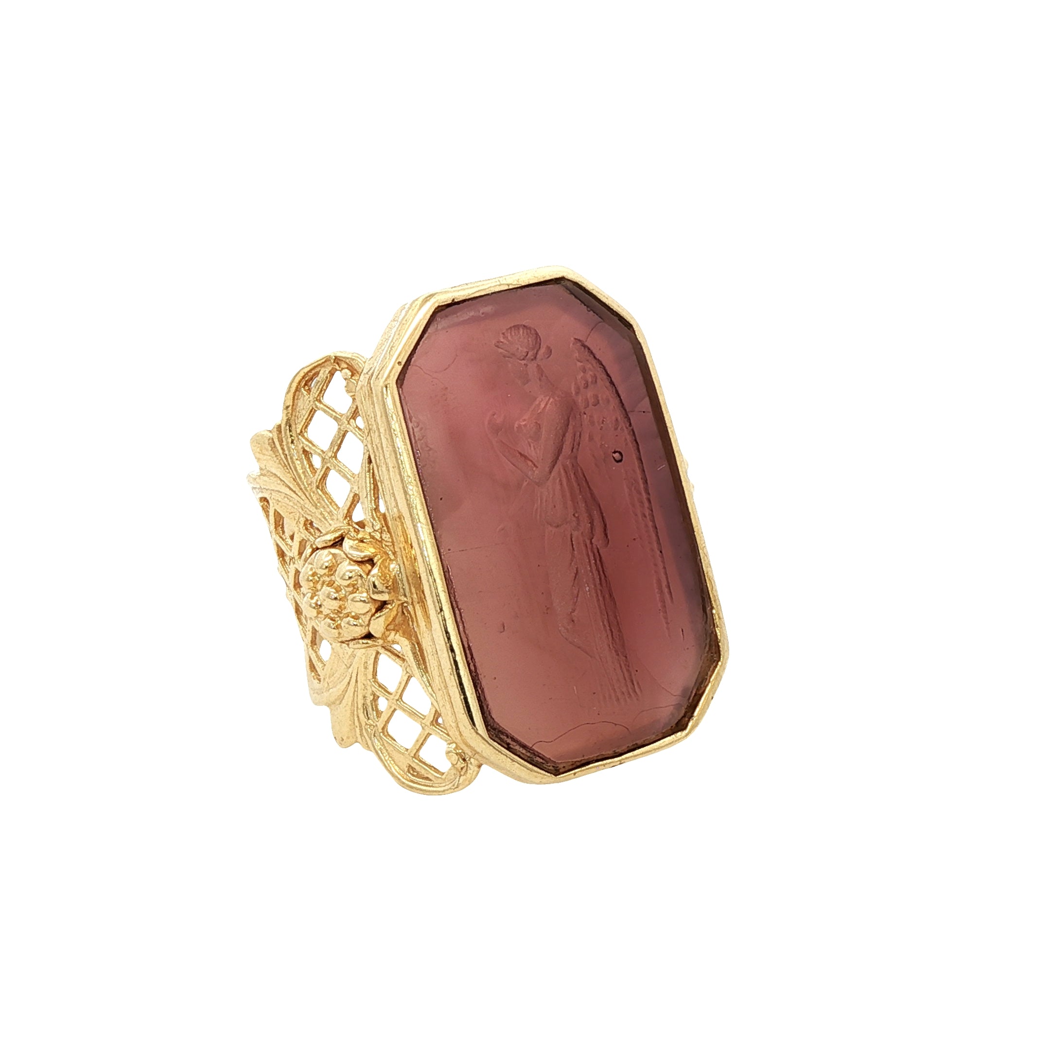 925YG MUSE PURPLE RECTAGULAR RING T8