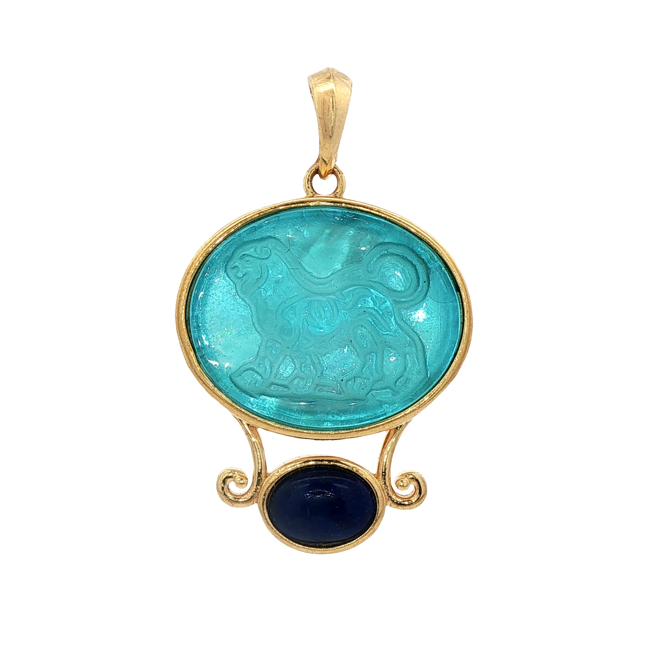 925YG CHIMERA SKY BLUE WITH LAPIS LAZULI PENDANT