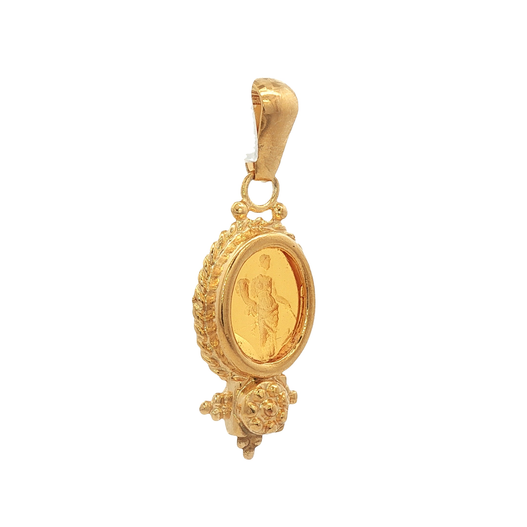 925YG FORTUNE AMBAR PENDANT