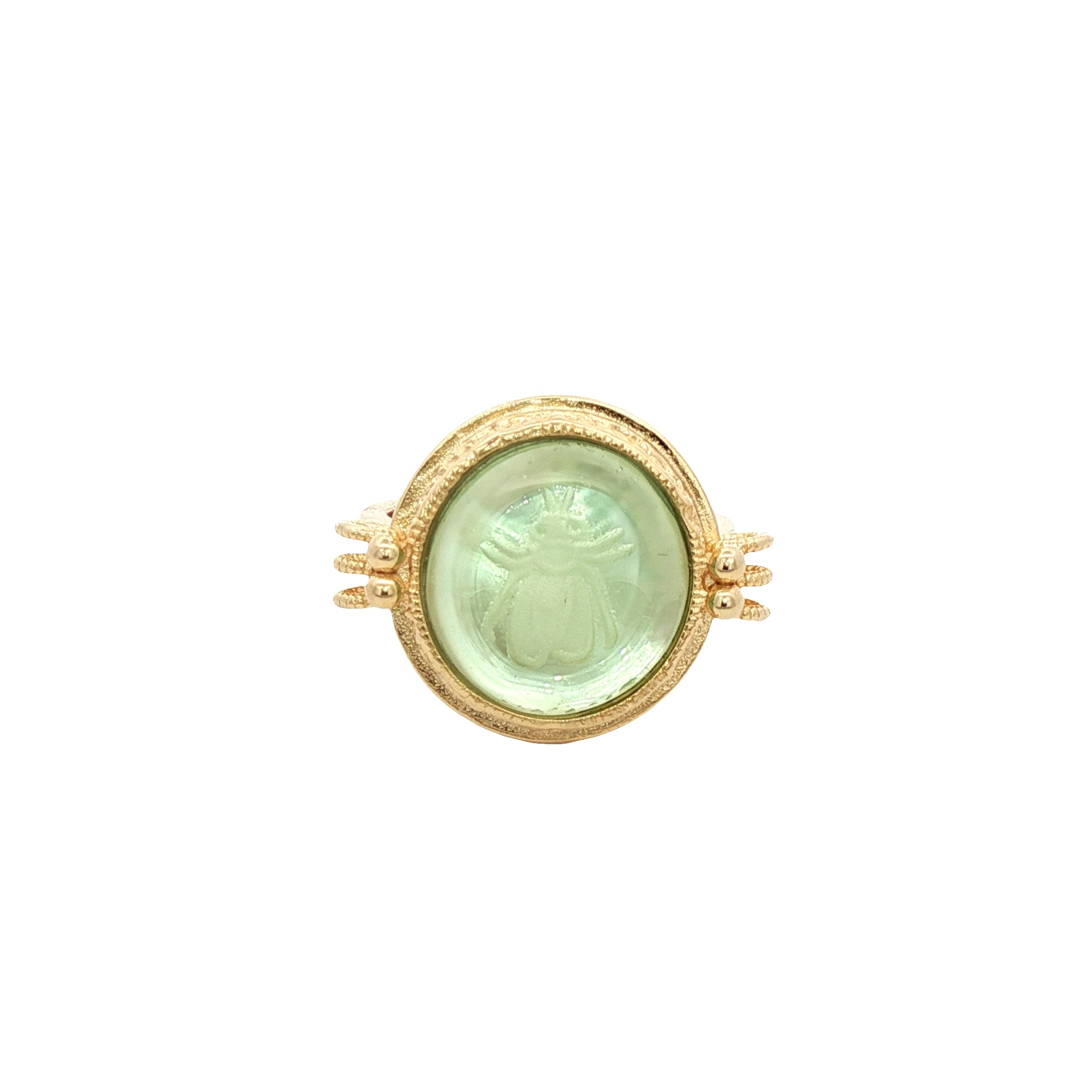 925YG BEE GREEN RING T6