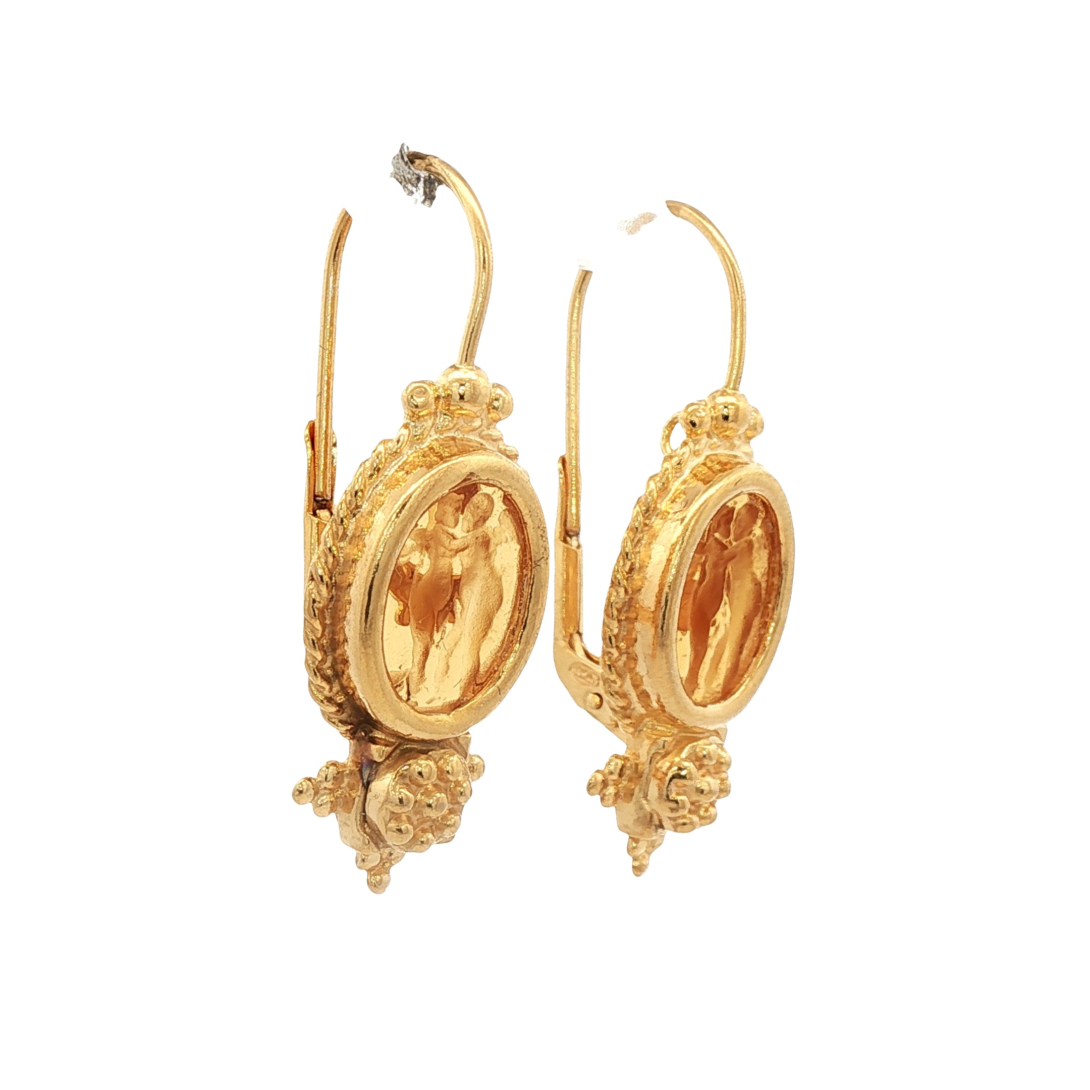 925YG DANCING ANGELS AMBAR EARRINGS