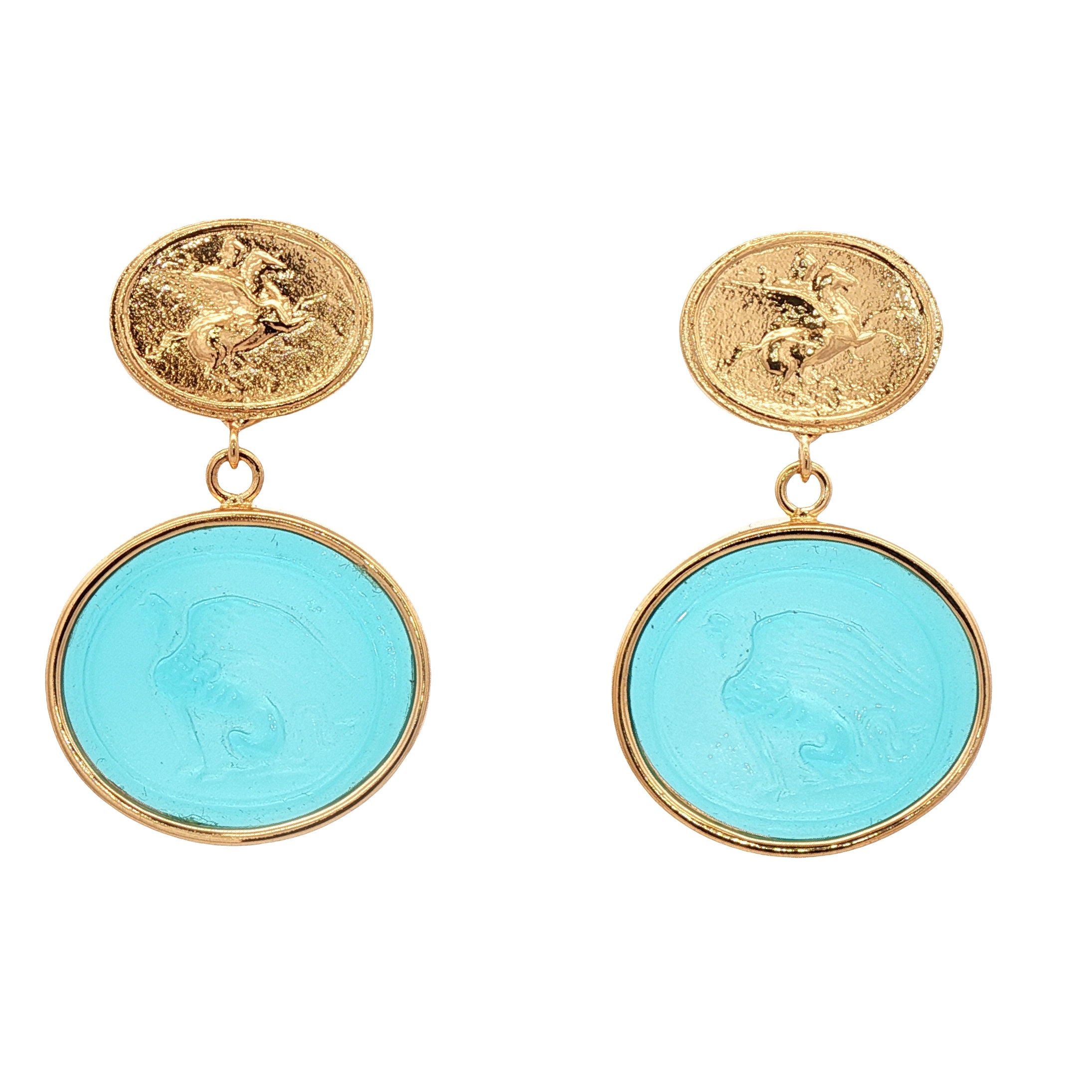 925YG CHIMERA SKY BLUE EARRINGS