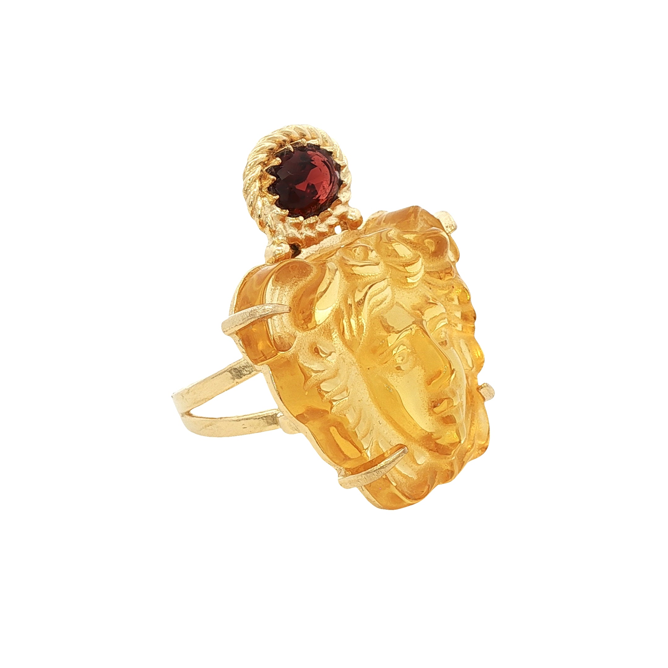 925YG MEDUSA AMBAR RING T6.5