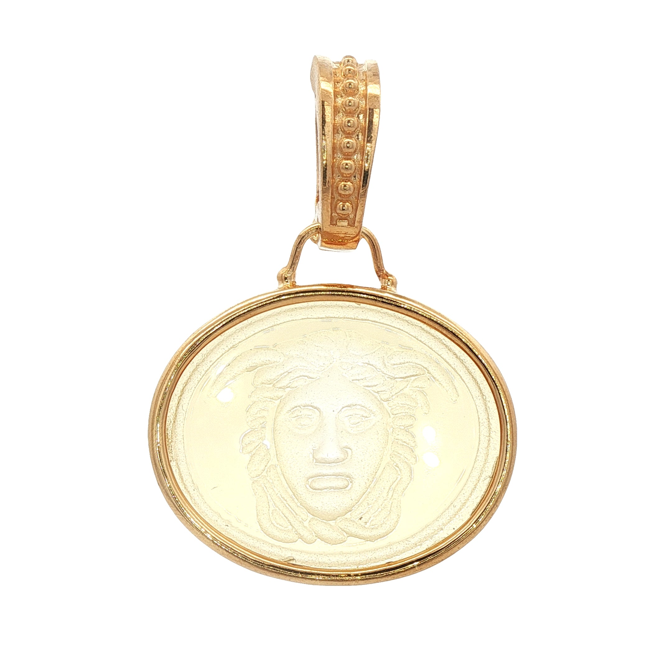925YG MEDUSA AMBAR PENDANT
