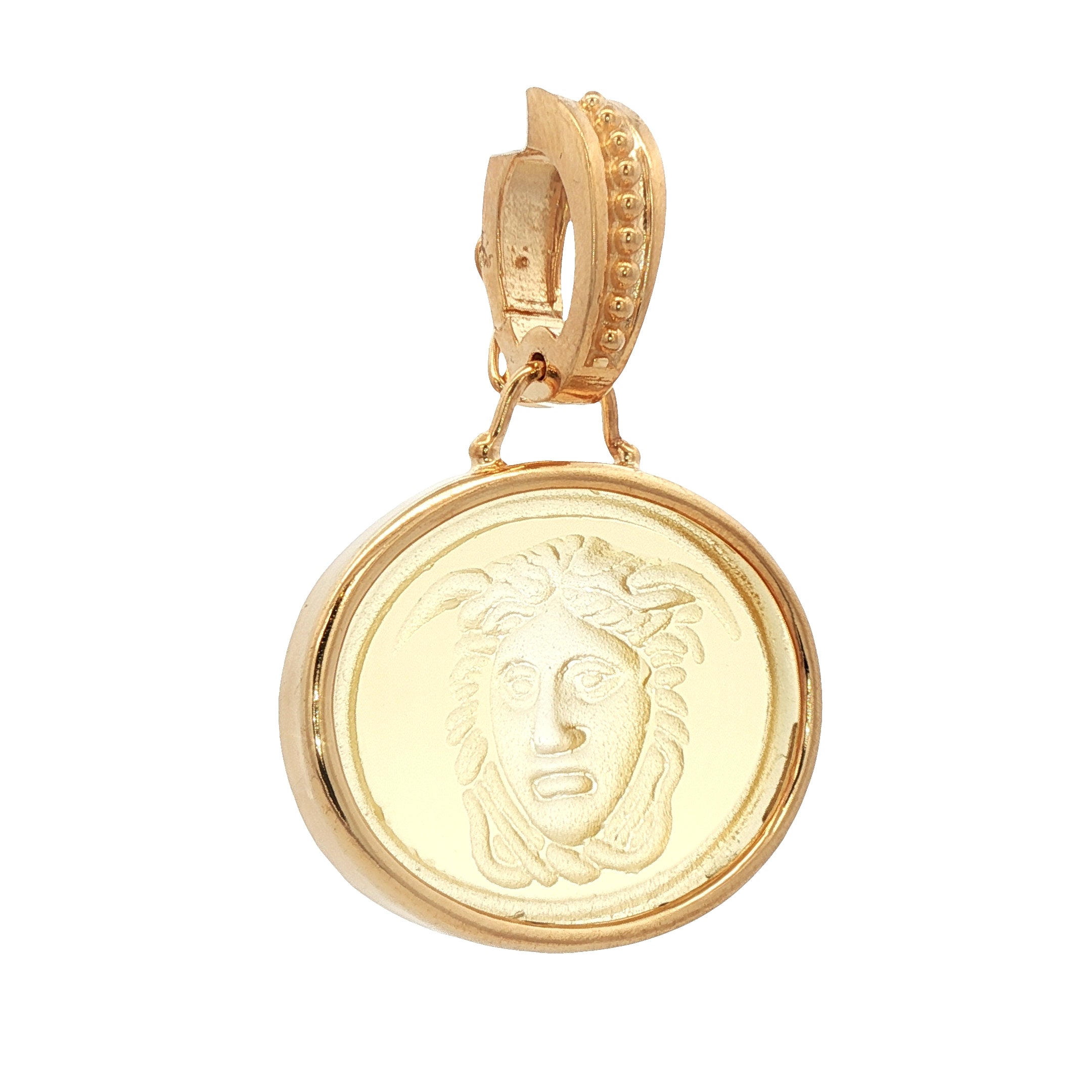 925YG MEDUSA AMBAR PENDANT