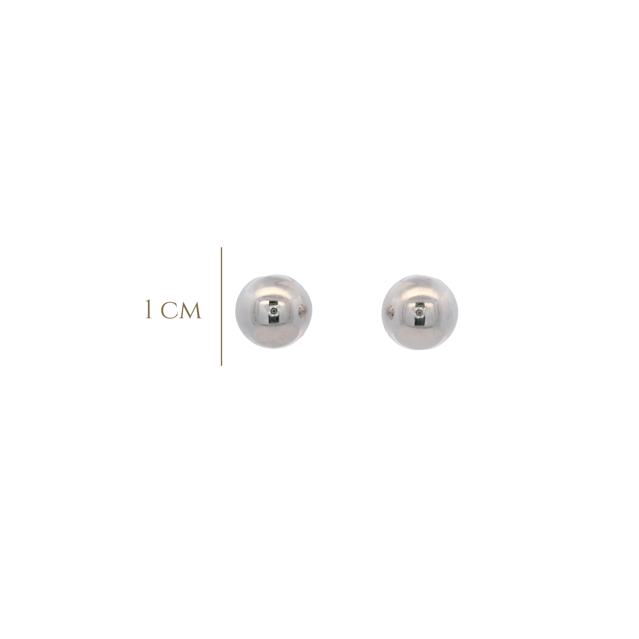 14KW DOME CIRCLE SMOOTH 9MM EARRINGS - C'SANTOS