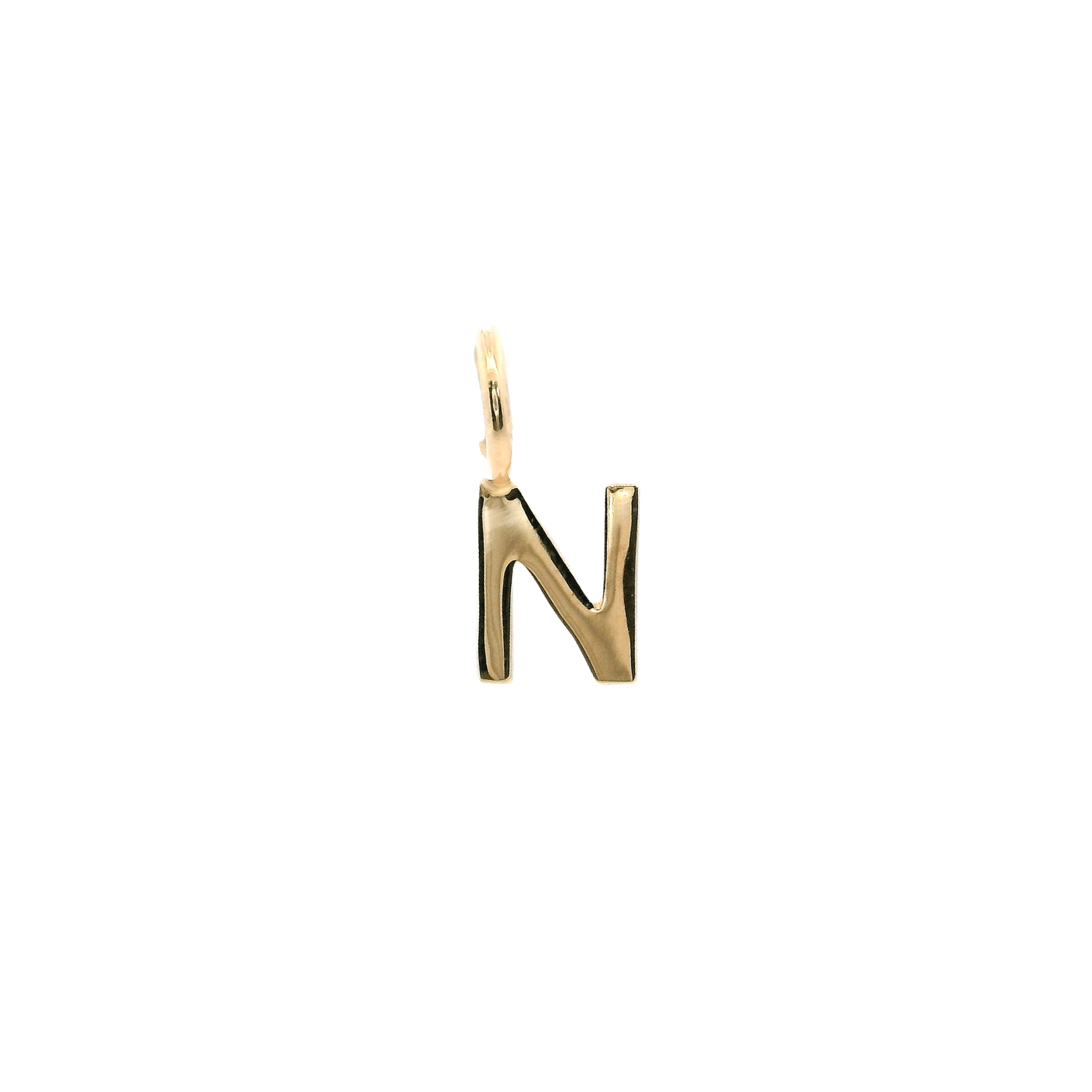 14KY 6MM LETTER N PENDANT - C'SANTOS
