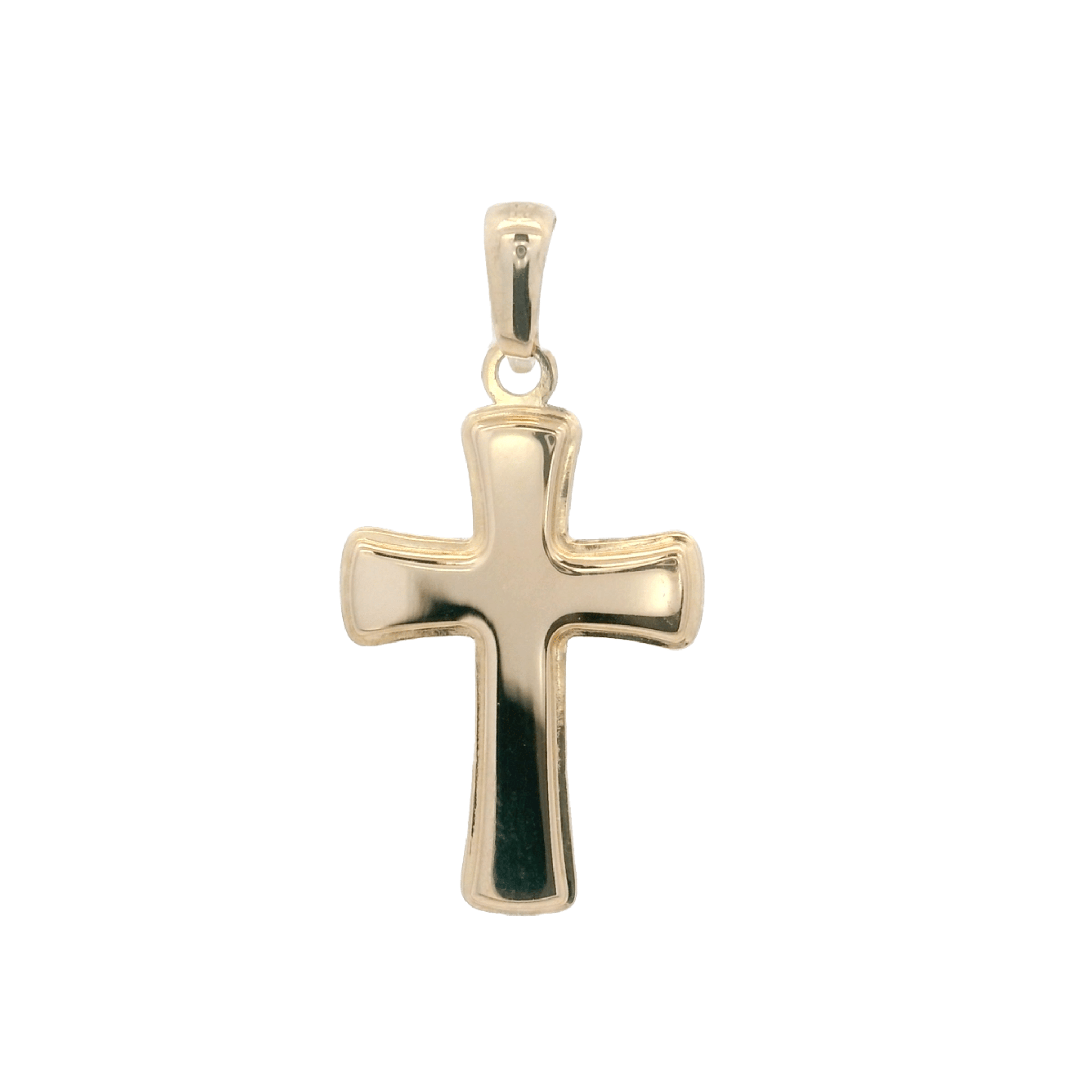 14KY CROSS SQUARE NACAR SHELL 13X18MM PENDANT - C'SANTOS