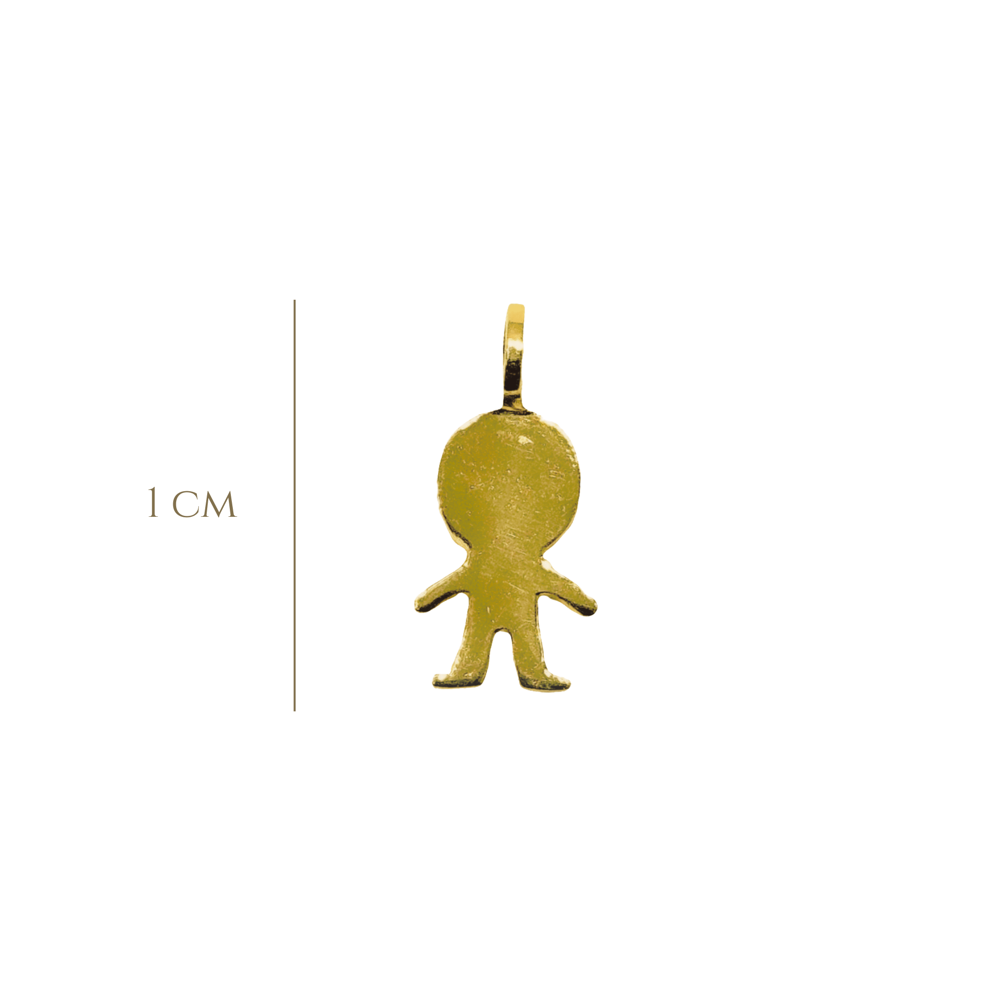 14KY DIJE DE NIÑO LISO 10 X 6 MM - C'SANTOS