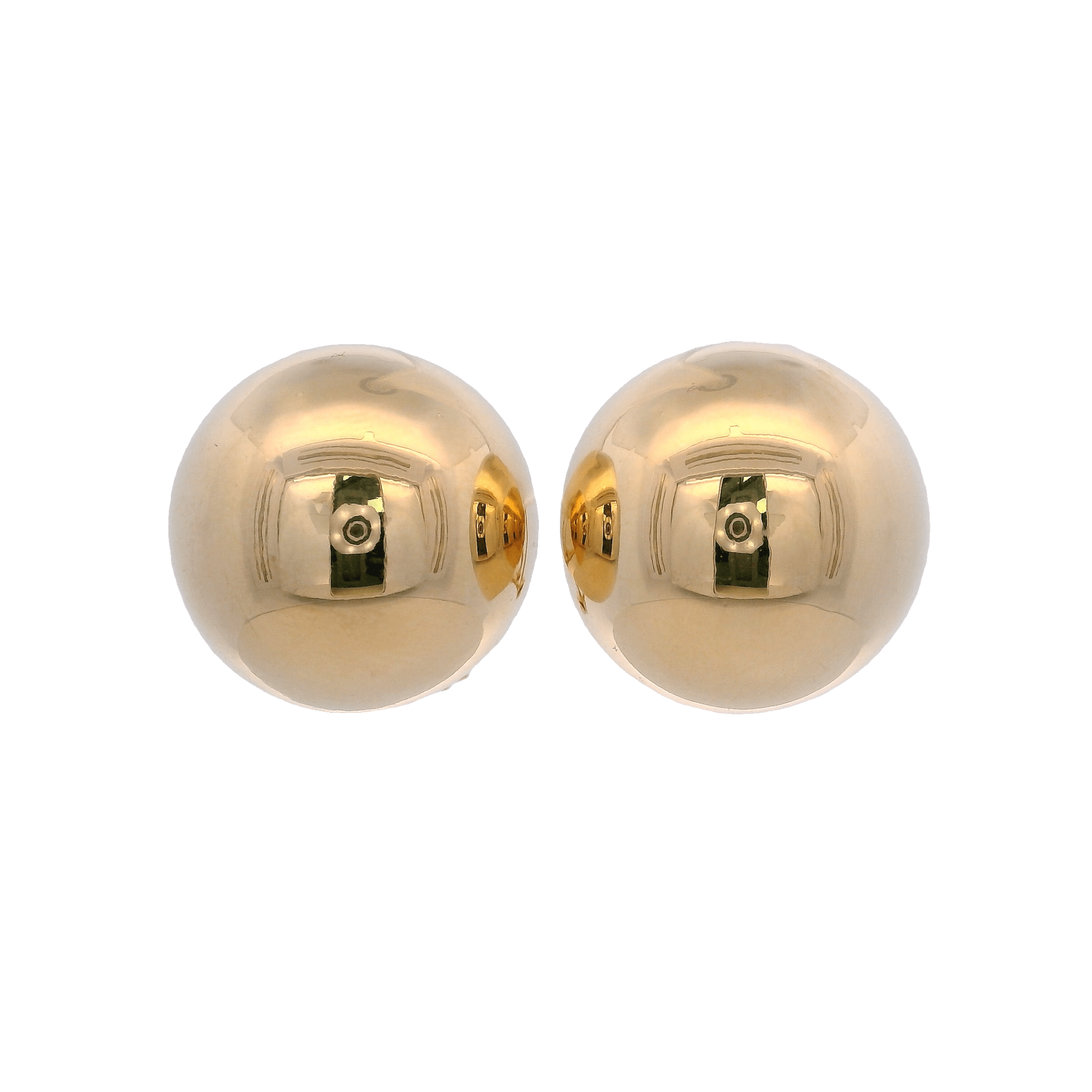 14KY DOME CIRCLE SMOOTH 16MM EARRINGS - C'SANTOS