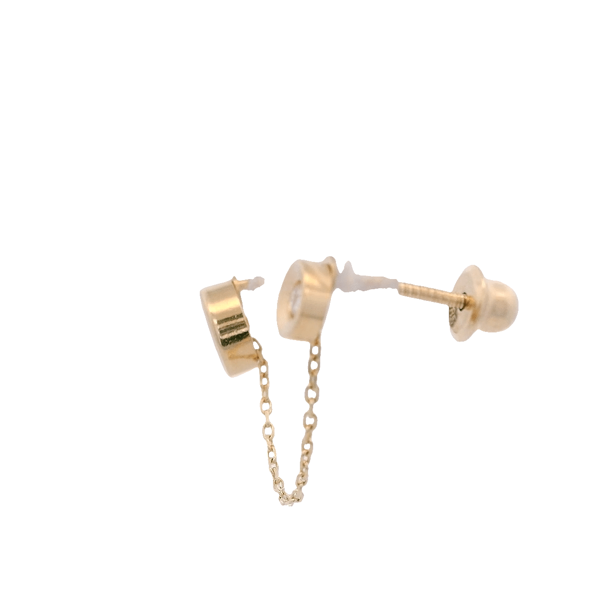 14KY DOUBLE BEZEL BIG WITH MINI BEZEL CHAIN PIERCING - C'SANTOS