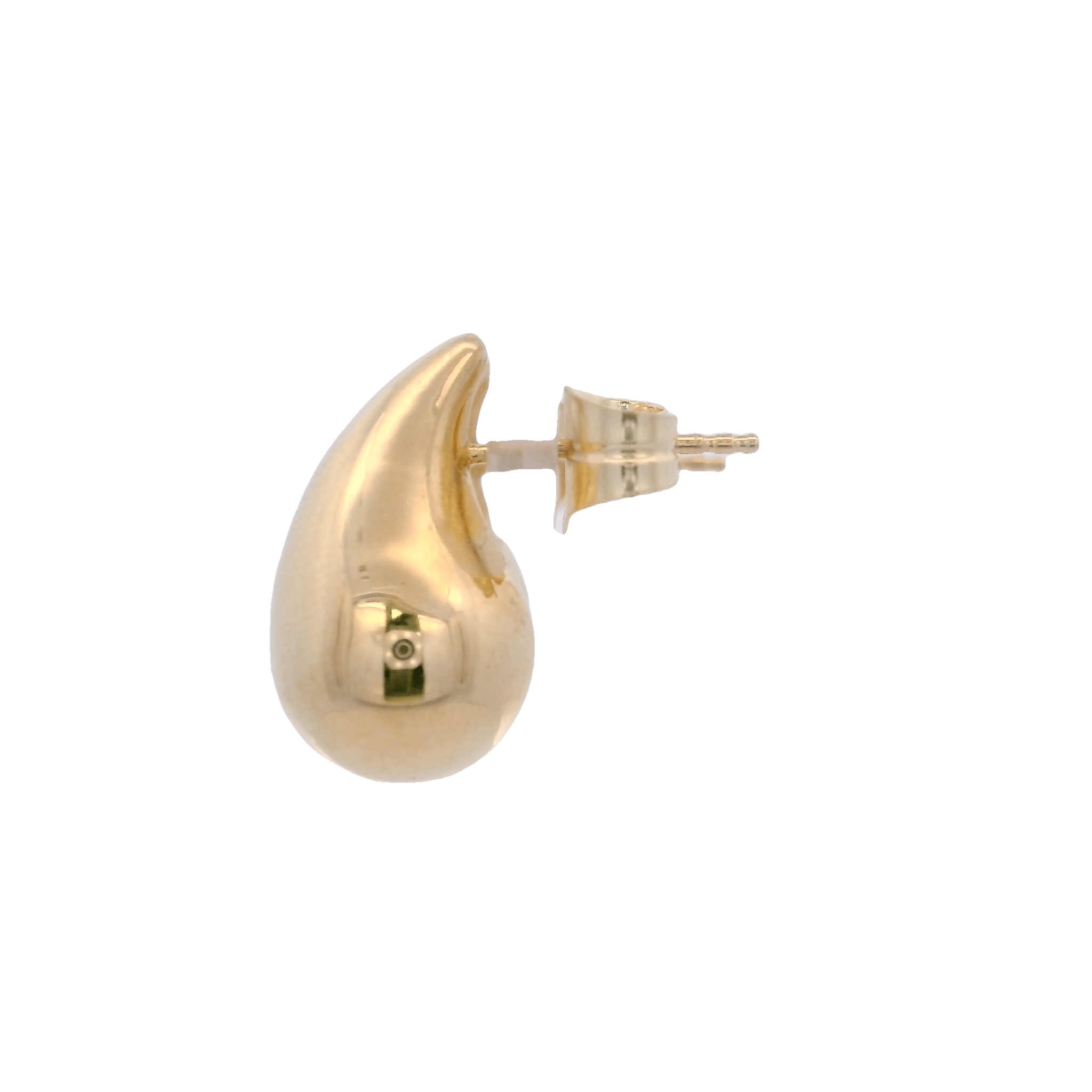 14KY DROP SMOOTH 17MM EARRINGS - C'SANTOS