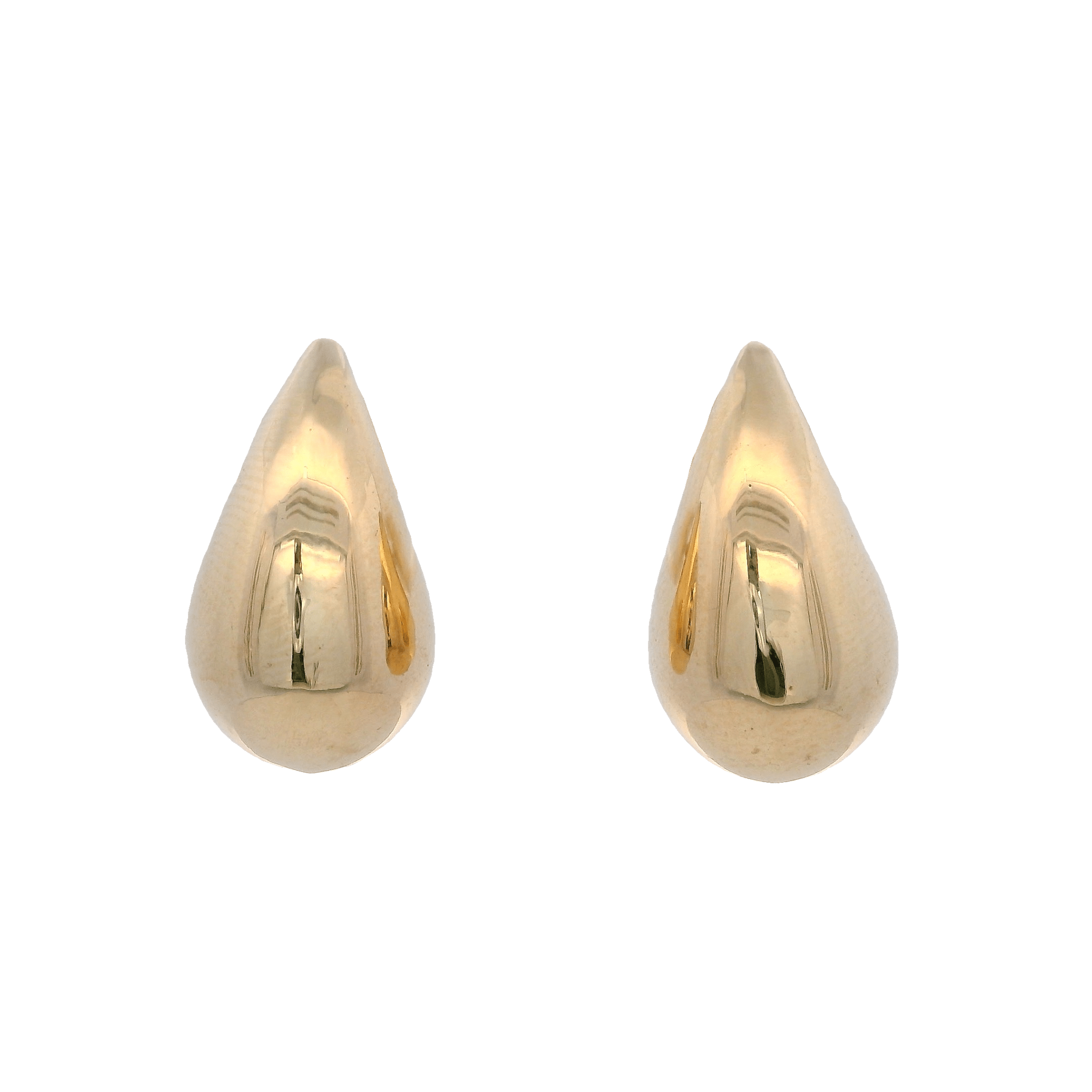 14KY DROP SMOOTH 17MM EARRINGS - C'SANTOS