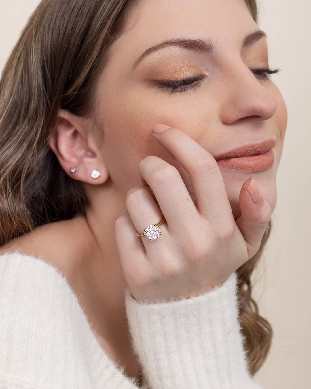 14KY MONTURA ANILLO COMPROMISO SOLITARIO D2.06 CT RD - C'SANTOS