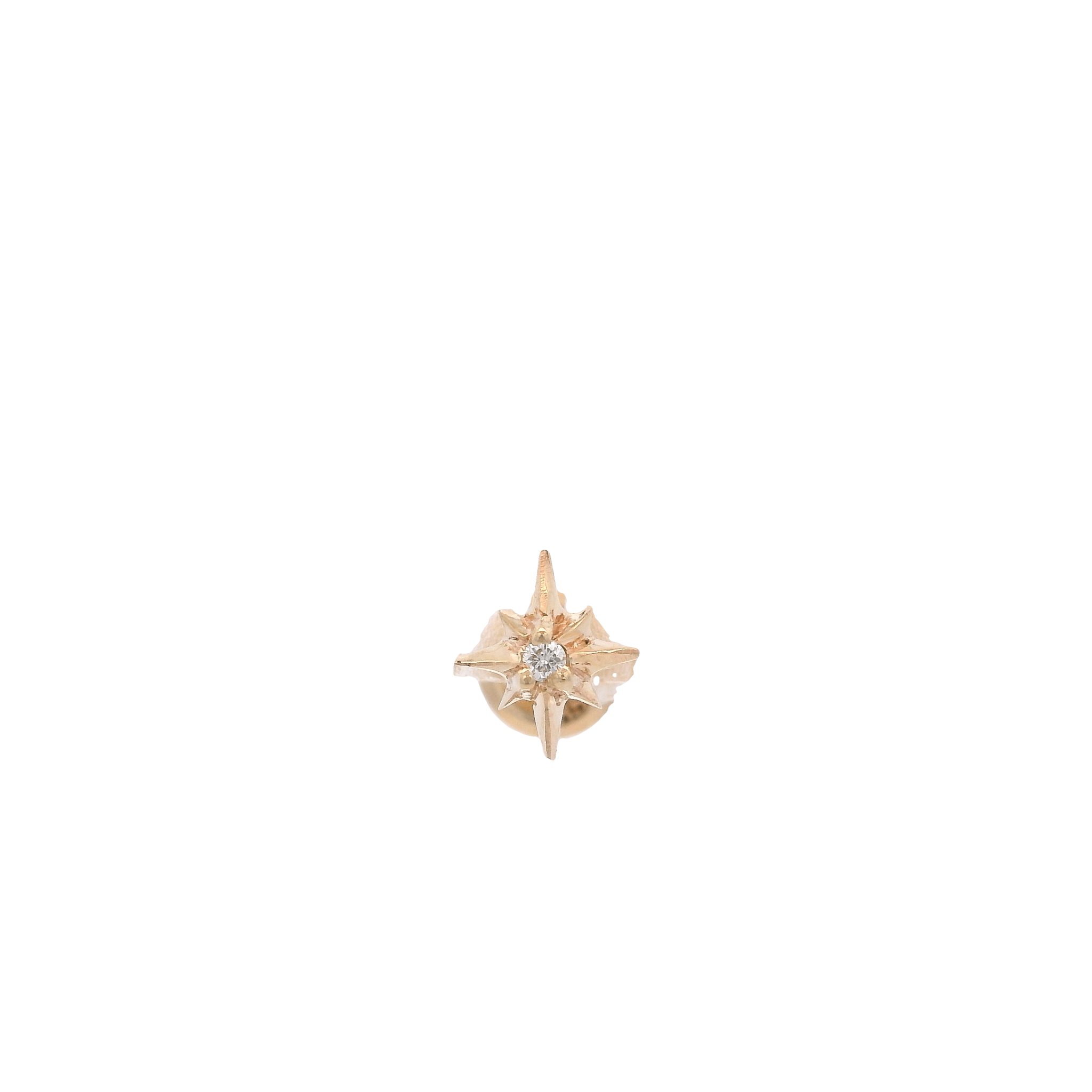 14KY PIERCING NORTH STAR DIAMANTE 1 MM - C'SANTOS