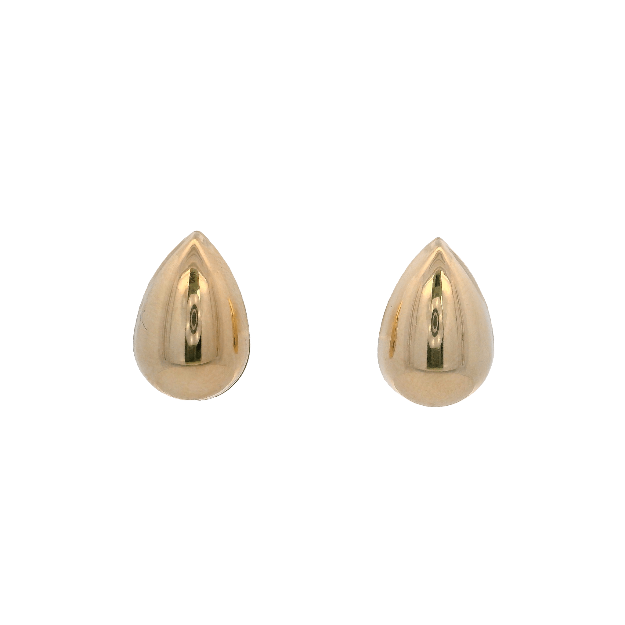 14KY SMALL DROP SMOOTH 12MM EARRINGS - C'SANTOS