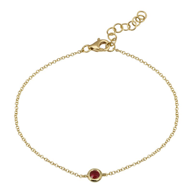 14KY SOLITAIRE BEZEL BRACELET RU0.18CT - C'SANTOS