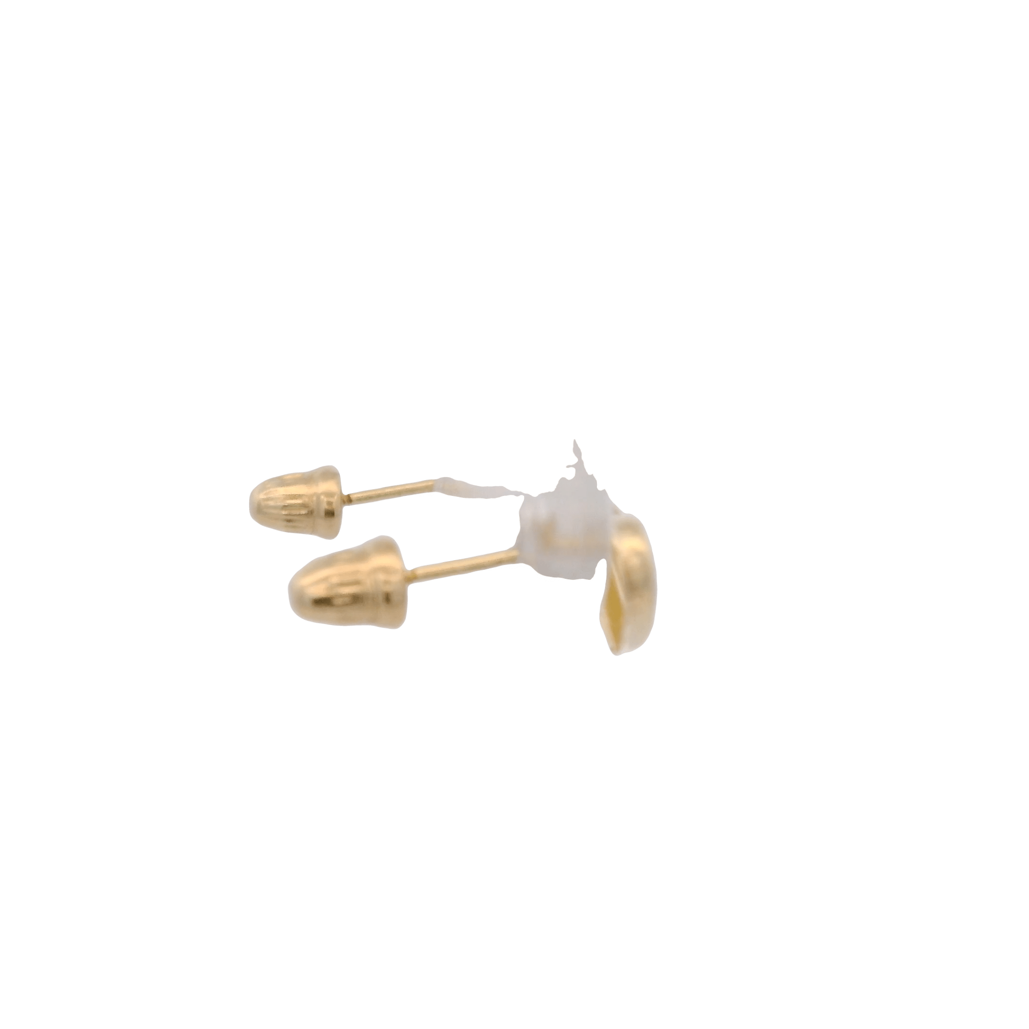 14KY TEXTURE BASIC HEART EARRINGS - C'SANTOS