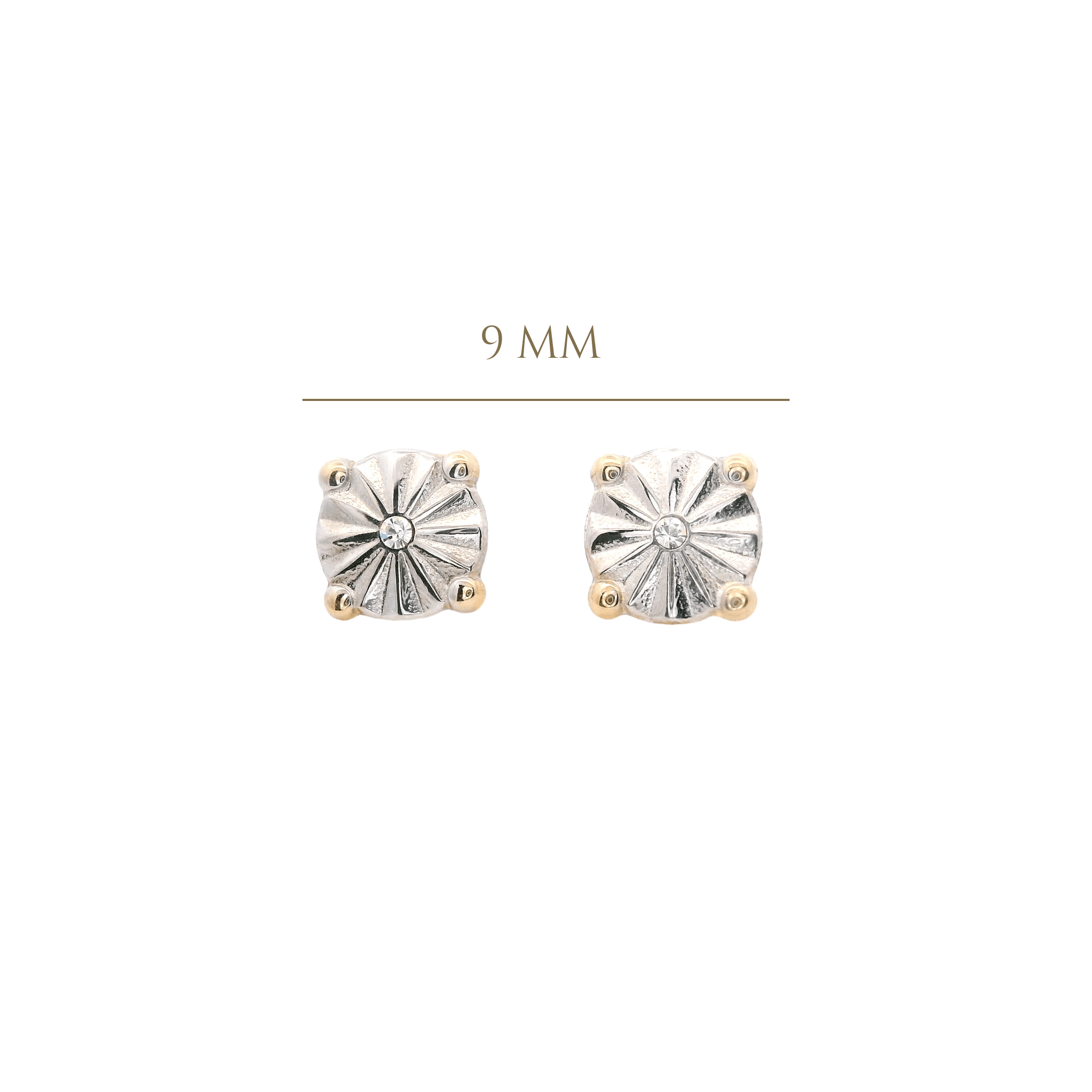 14KYW TEXTURE CIRCLE EARRINGS - C'SANTOS