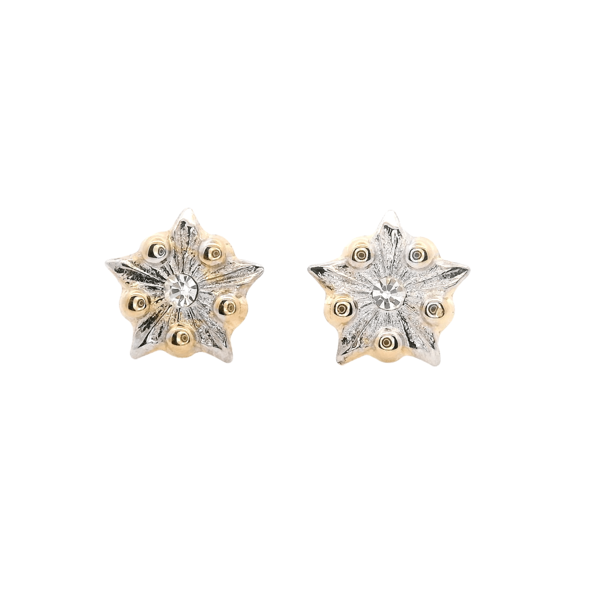 14KYW TEXTURE STAR EARRINGS - C'SANTOS