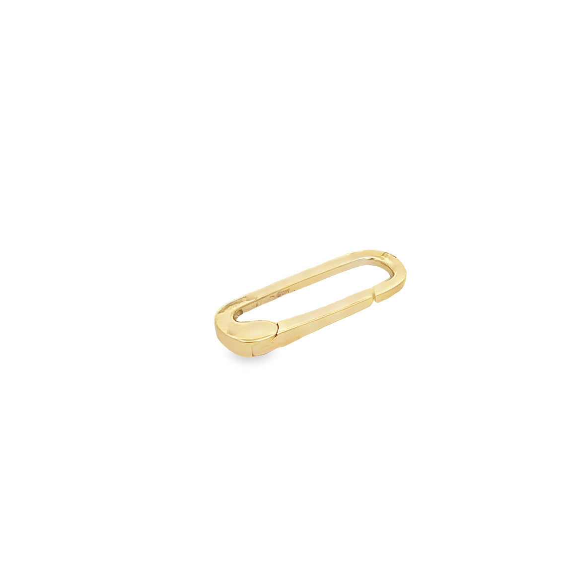 MEDIUM LONG SOLITAIRE CLASP SET IN 14K YELLOW GOLD