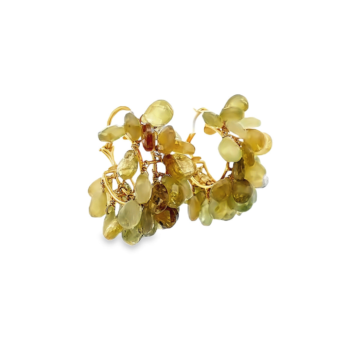 HOOP EARRINGS SET WITH GROSSLER GARNET
