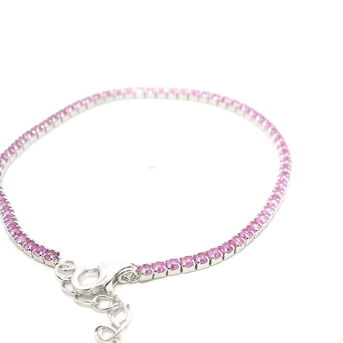 TENNIS BRACELET WITH CRYSTALS 925 SILVER PLATED