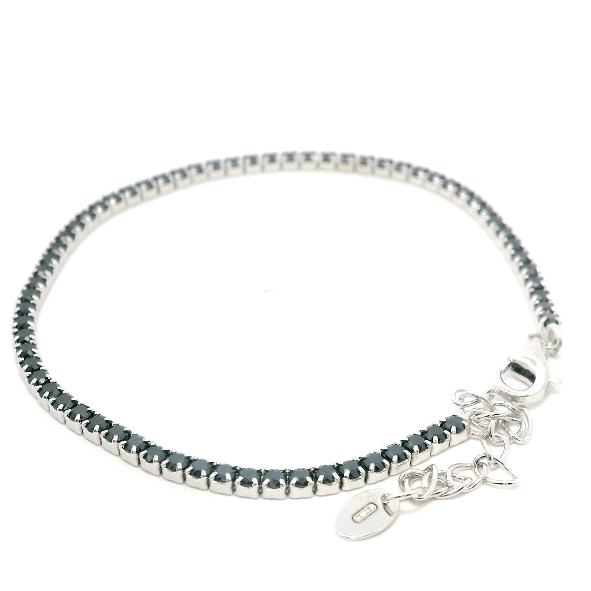 TENNIS BRACELET WITH CRYSTALS 925 SILVER PLATED