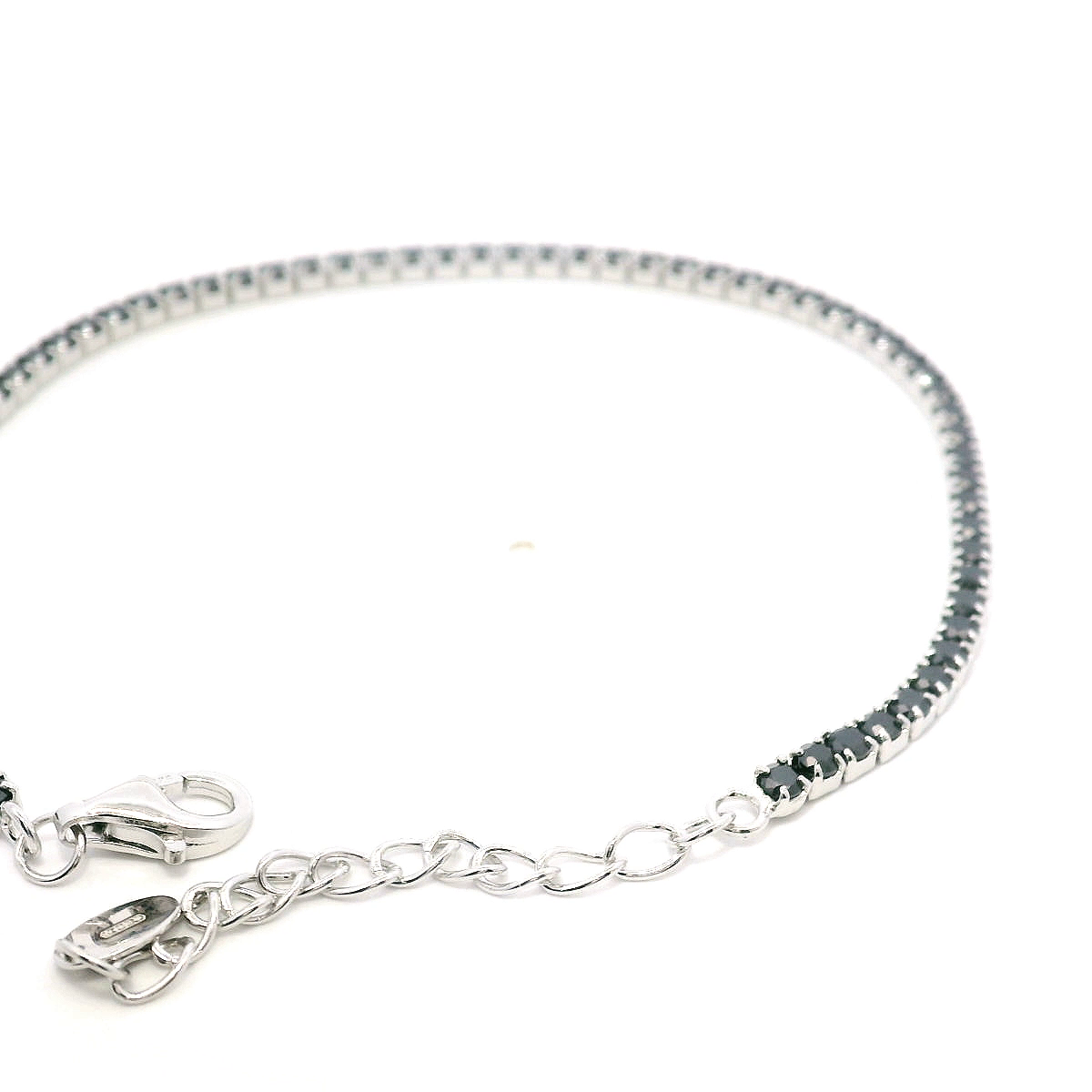 TENNIS BRACELET WITH CRYSTALS 925 SILVER PLATED