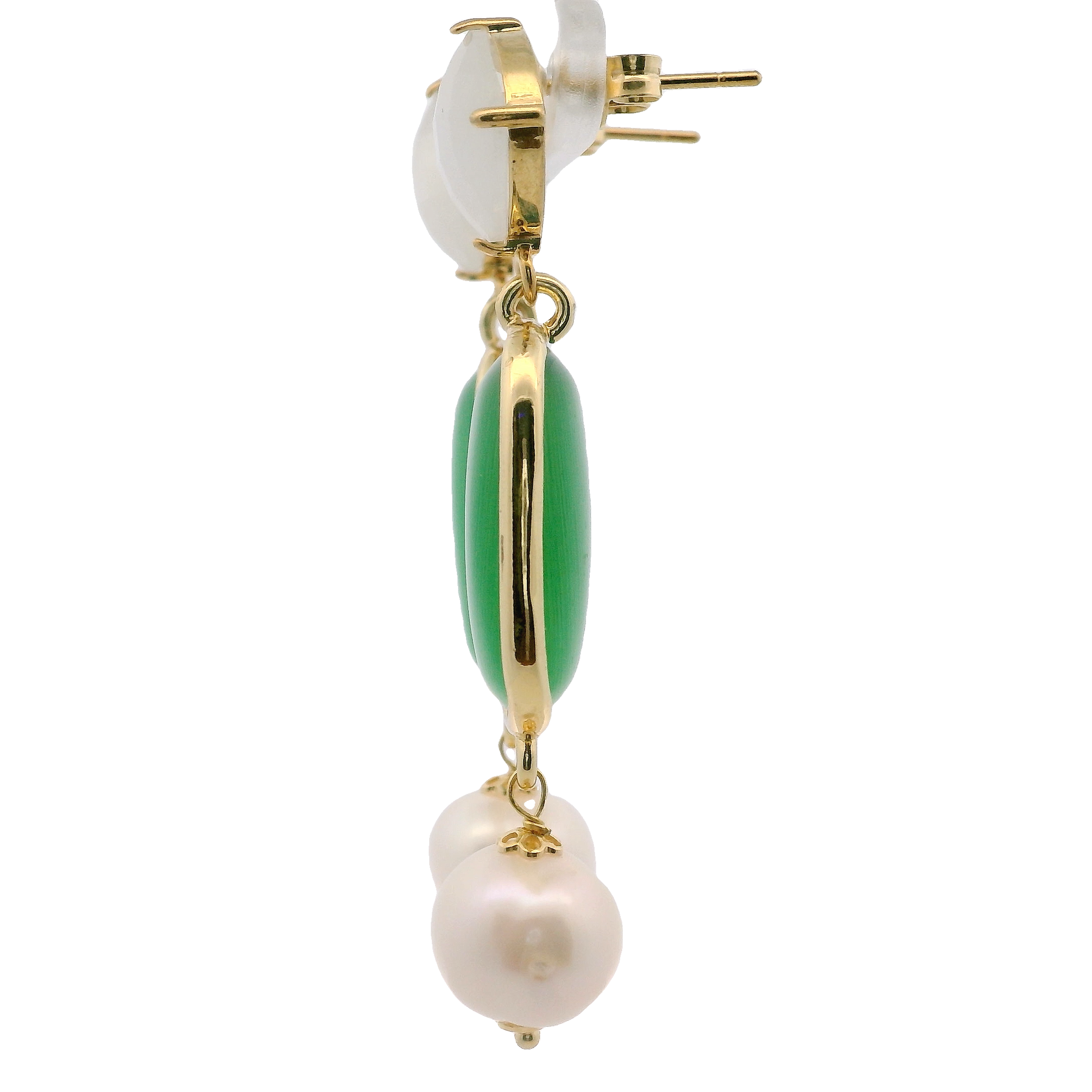 925GG ELEM ODG PERLA EARRINGS