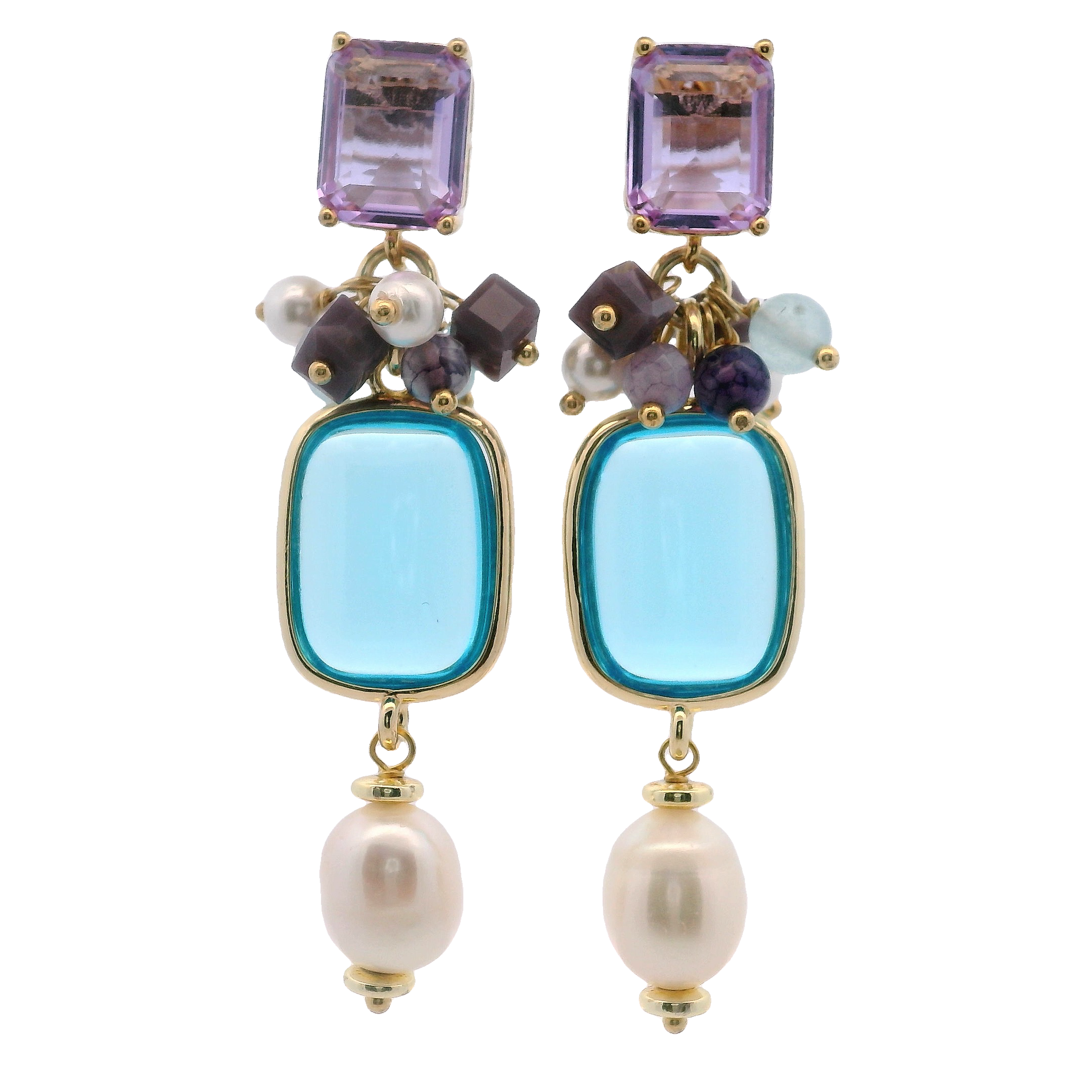 925GG CIUFFO ODG PERL EARRINGS