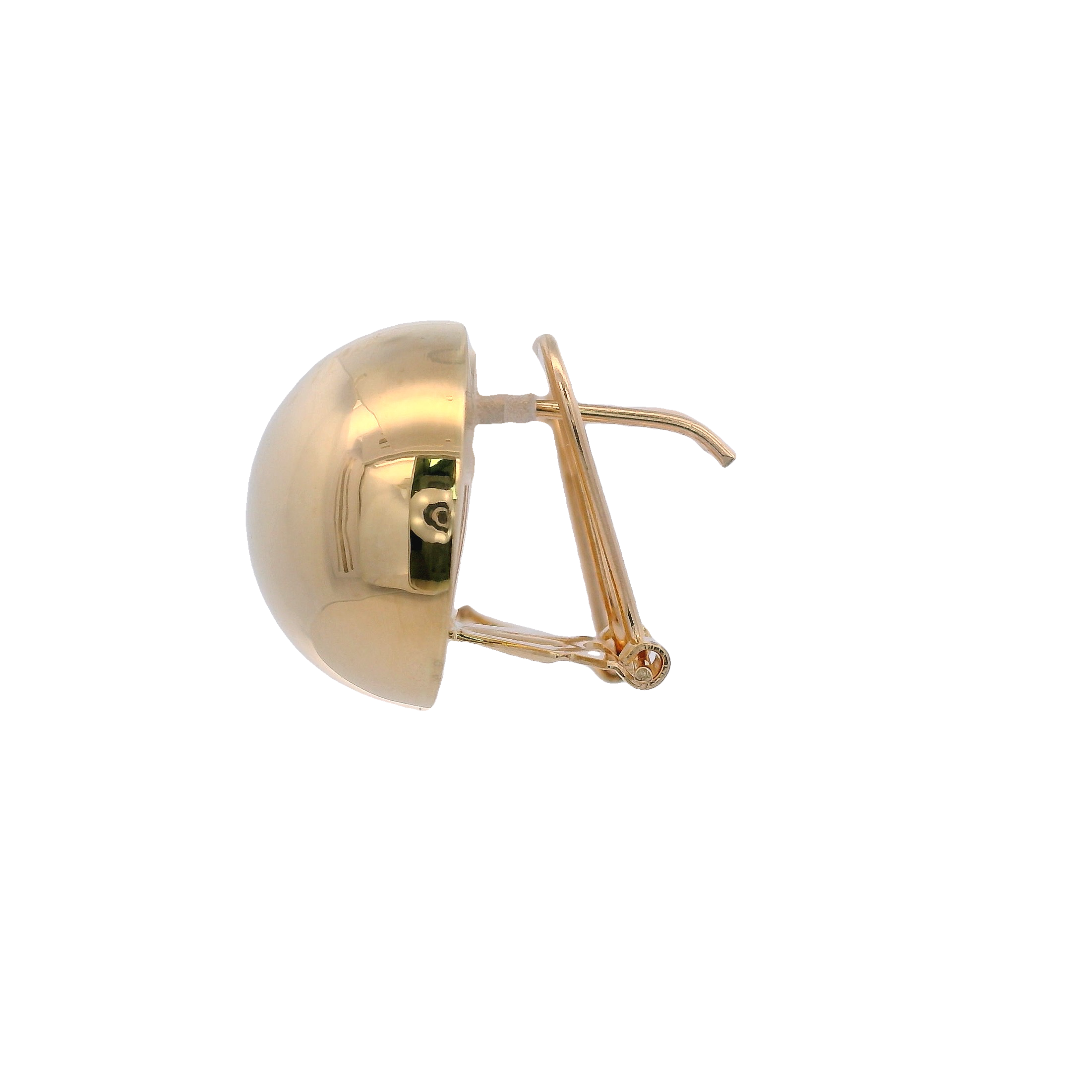14KY DOME CIRCLE SMOOTH 16MM EARRINGS