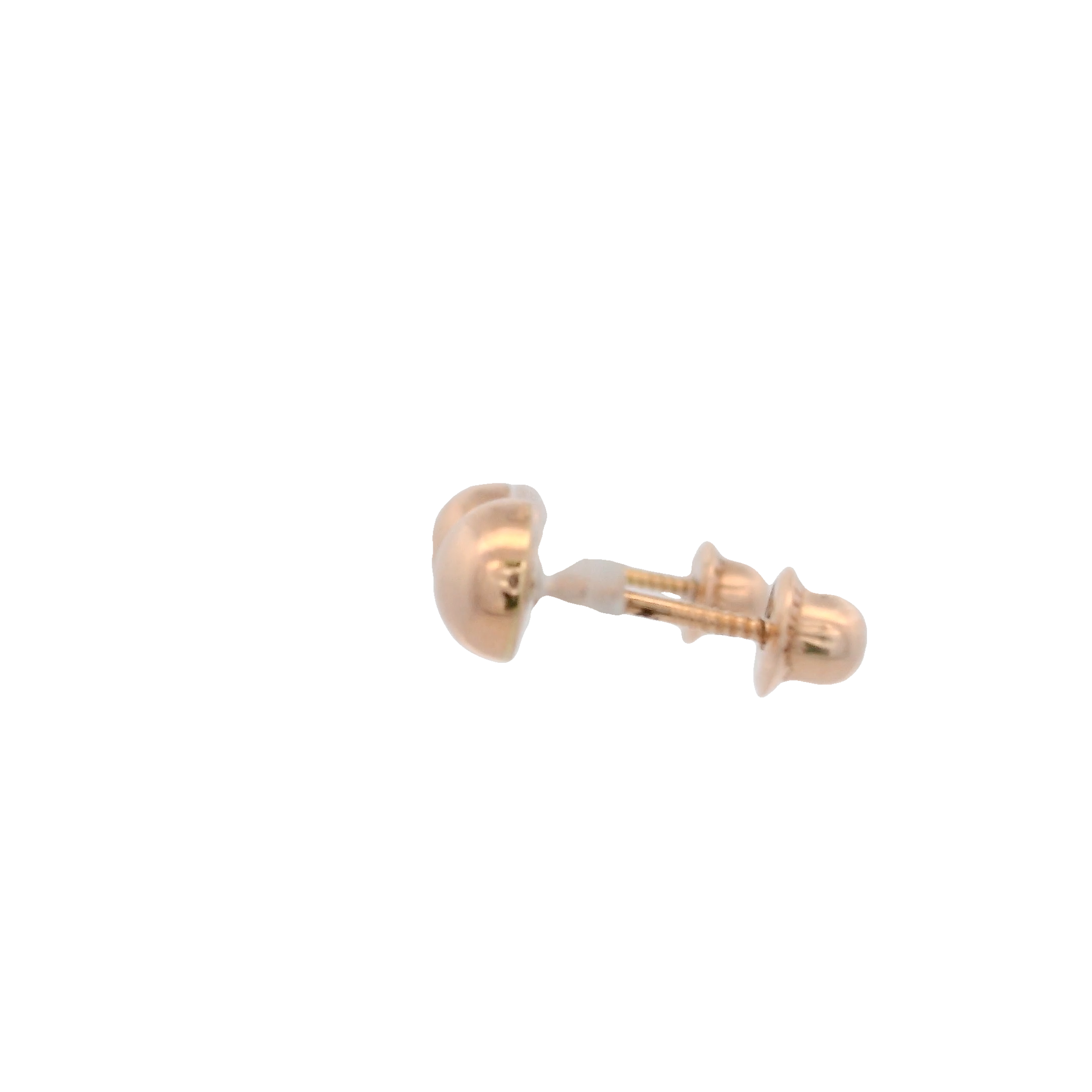 14KR DOME CIRCLE SMOOTH 5MM EARRINGS