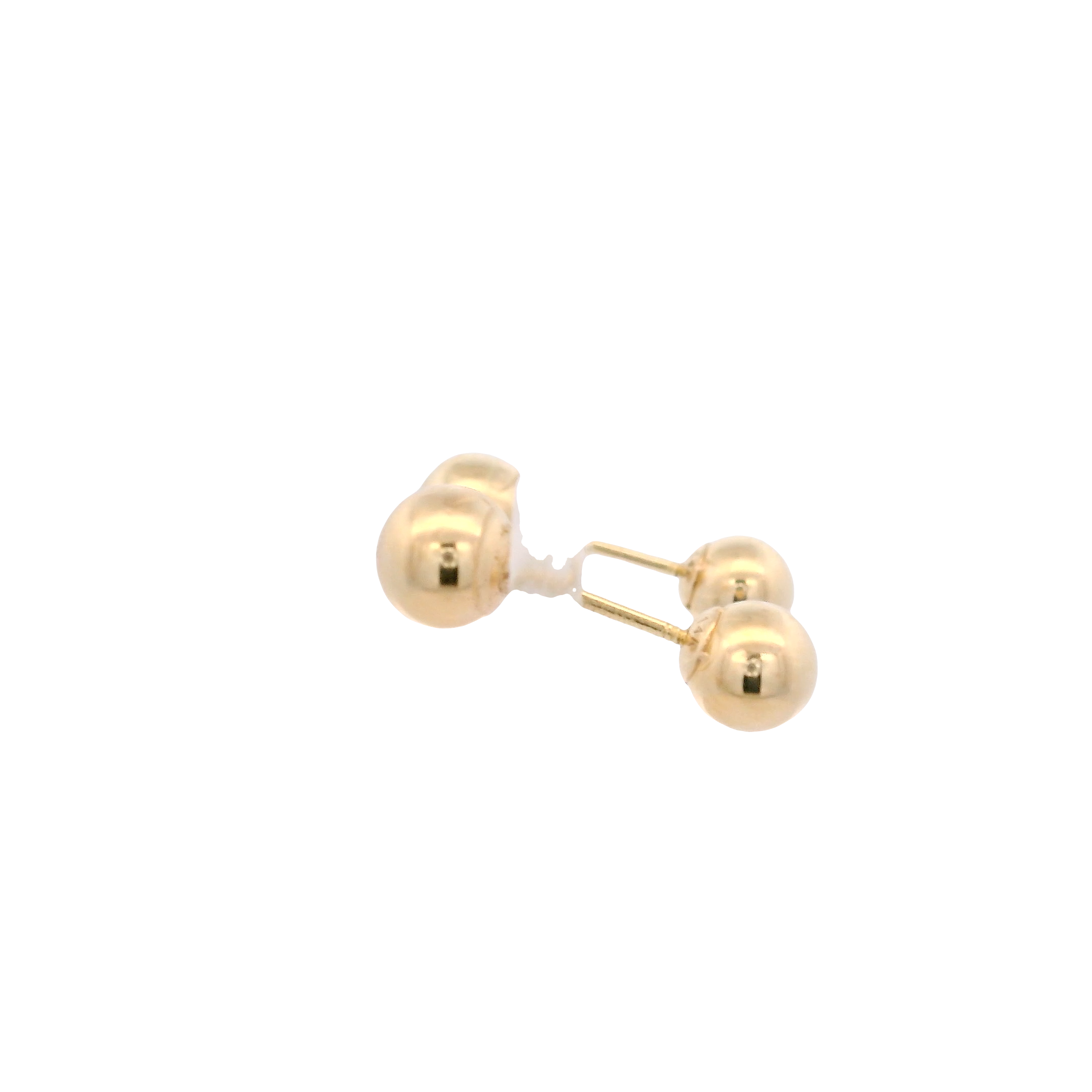 14KY DOUBLE BALL 5MM EARRINGS