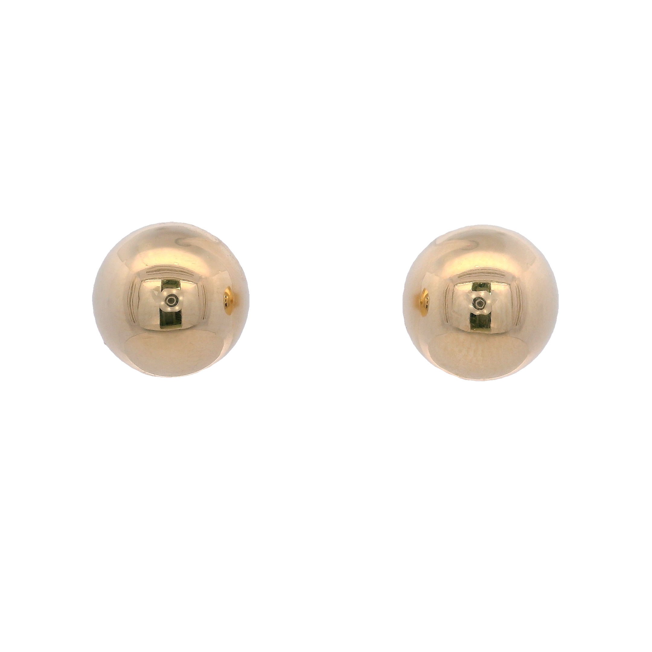 14KY DOME CIRCLE SMOOTH 9MM EARRINGS