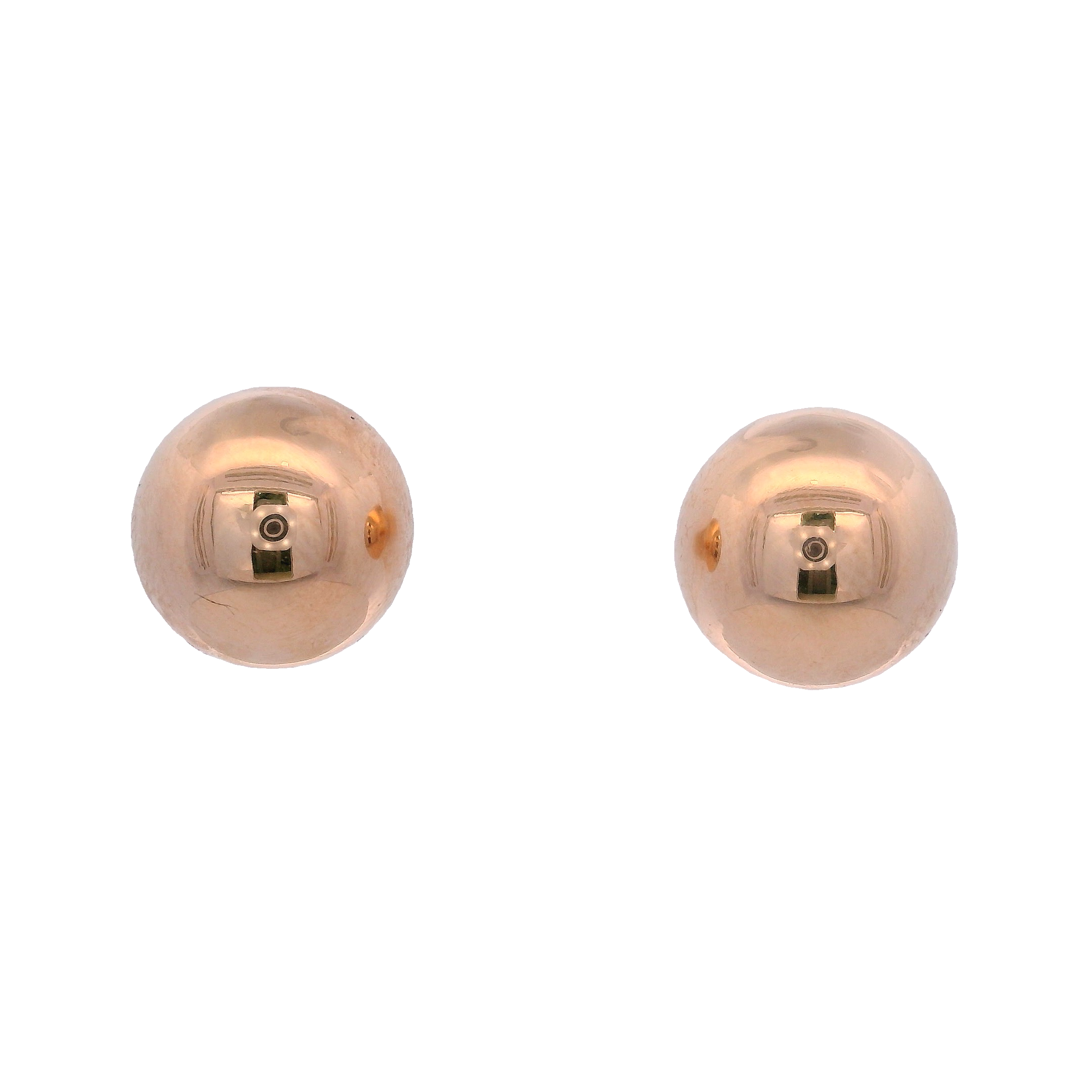 14KR DOME CIRCLE SMOOTH 9MM EARRINGS