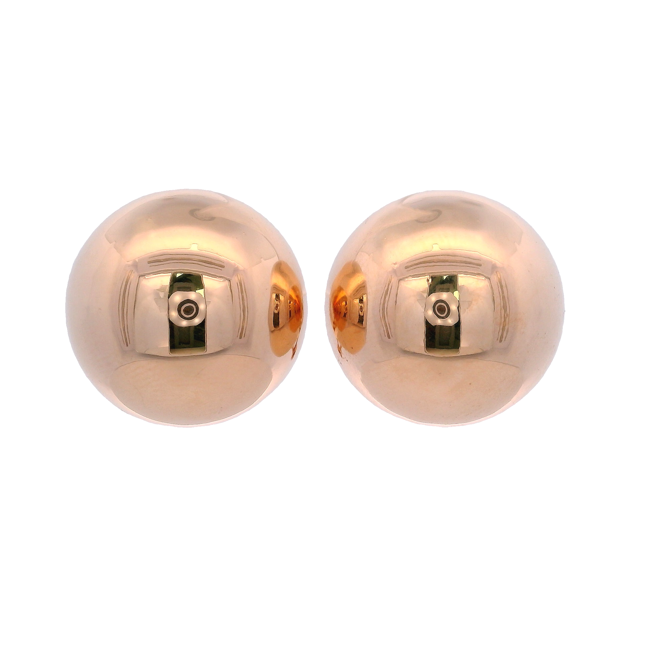 14KR DOME CIRCLE SMOOTH 16MM EARRINGS