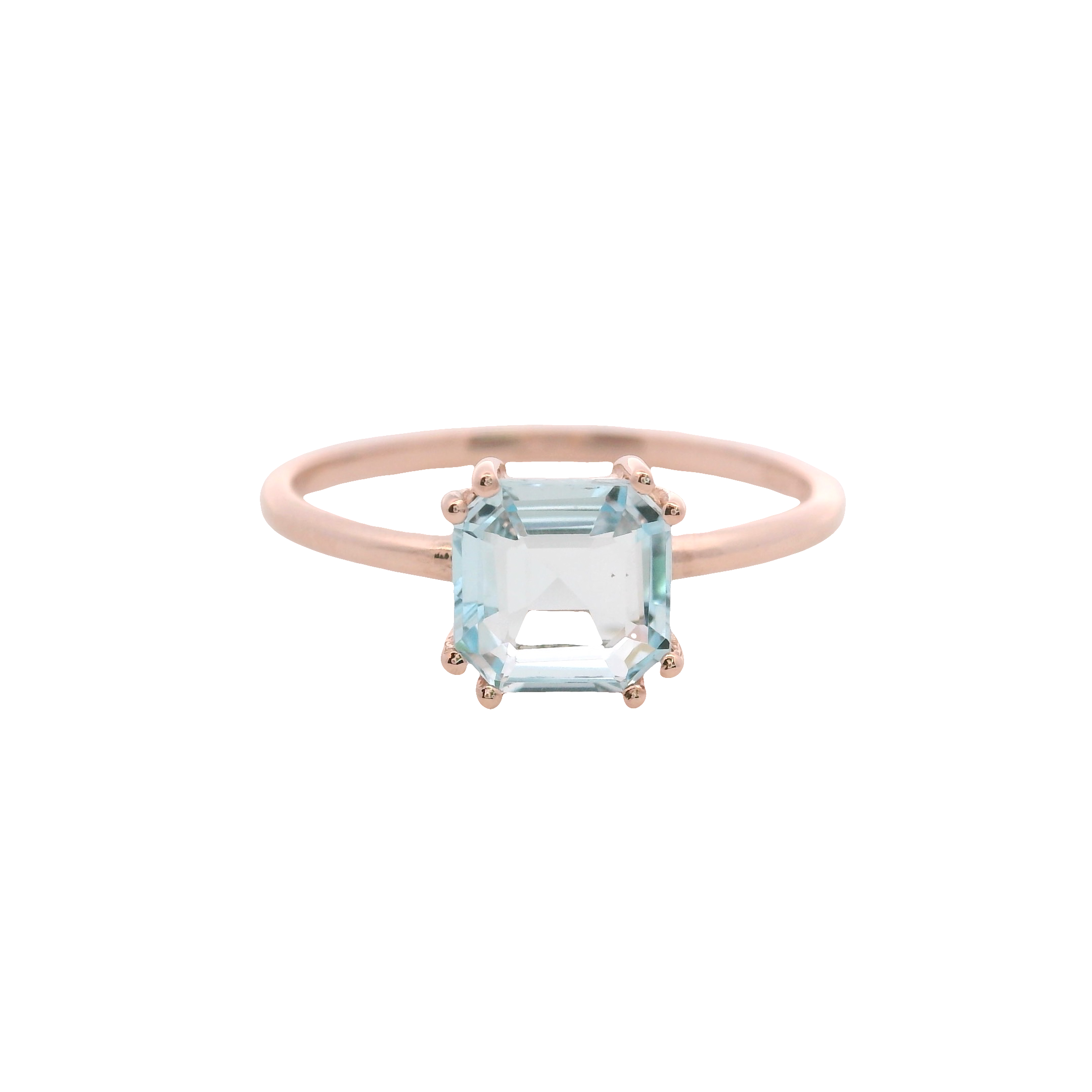 925RG SOLITARY CUSHION TOPAZ BLUE SKY 7MM RING T6.5