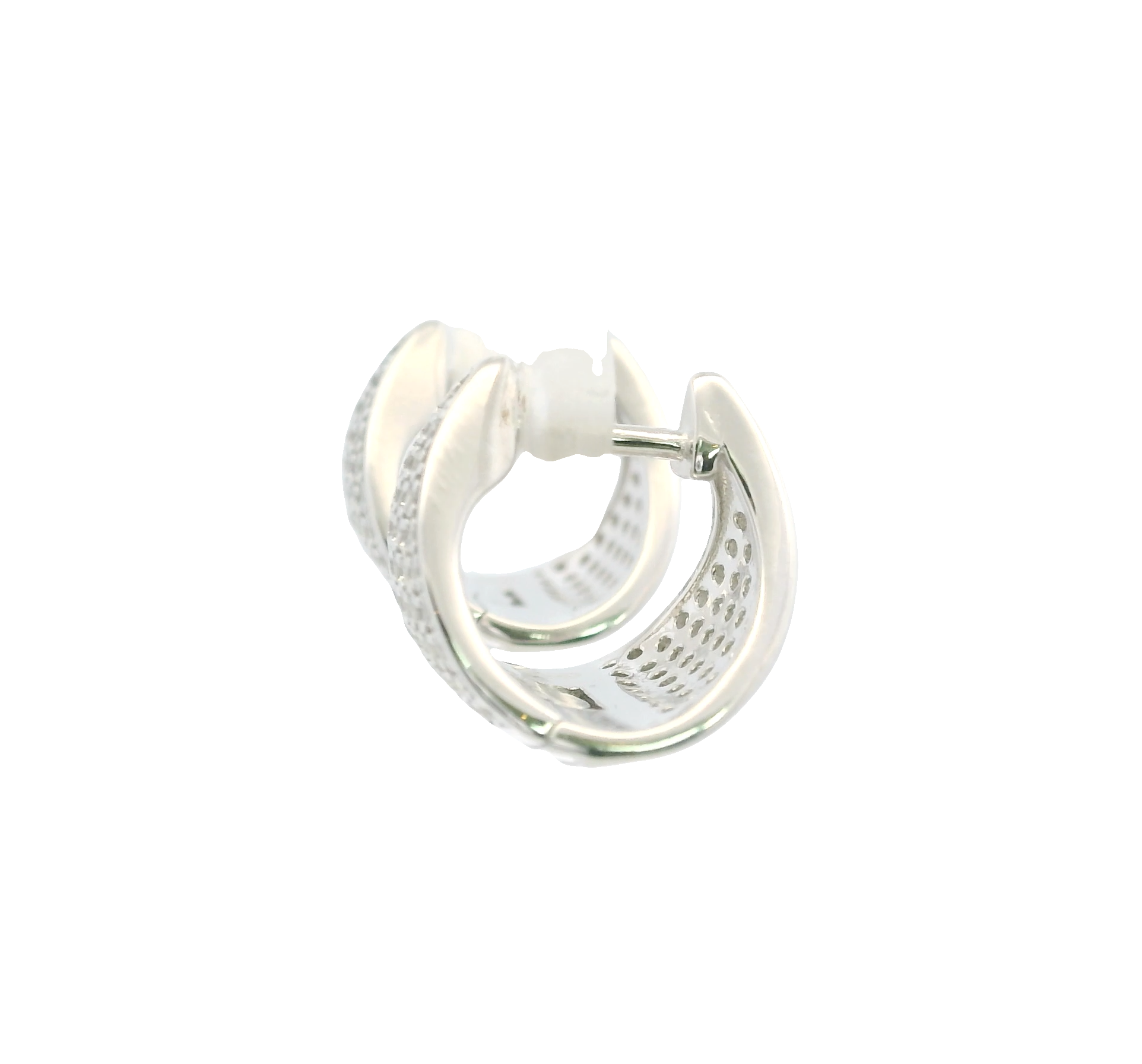 925SL TRIANGLE PAVE CZ HUGGIES