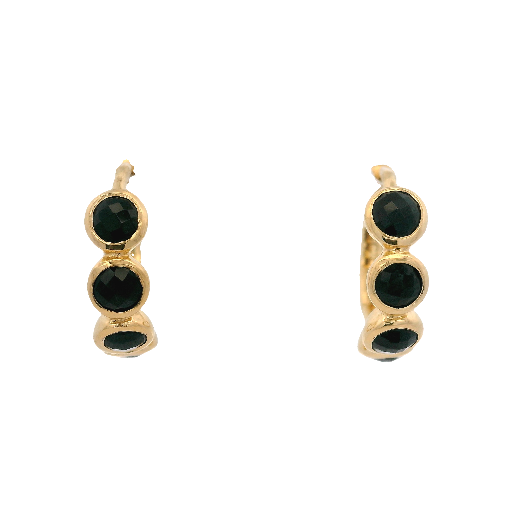 925YG FOUR STONE SPINEL BLACK HUGGIES