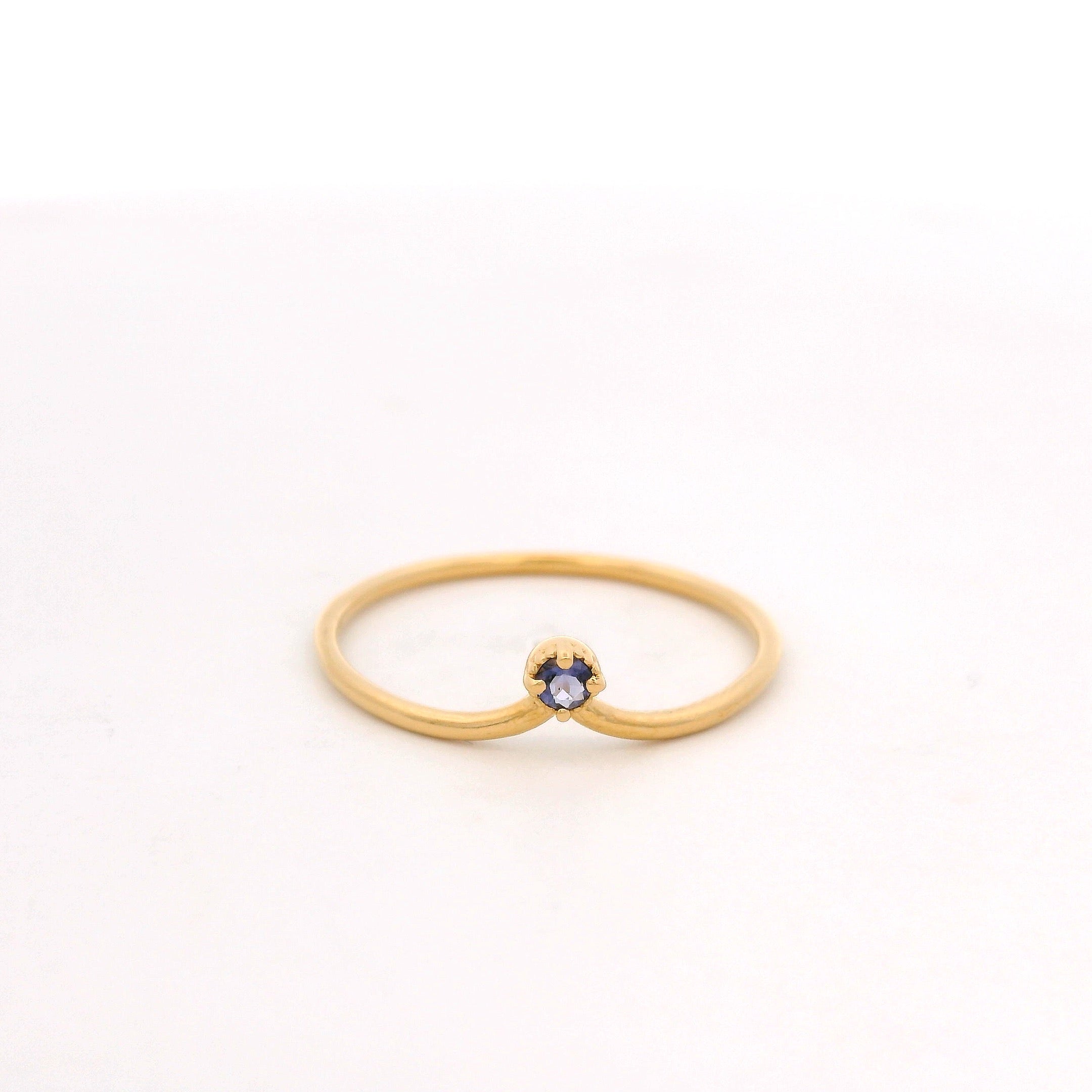 925YG WISH IOLITE SOLITARY RING T6.5