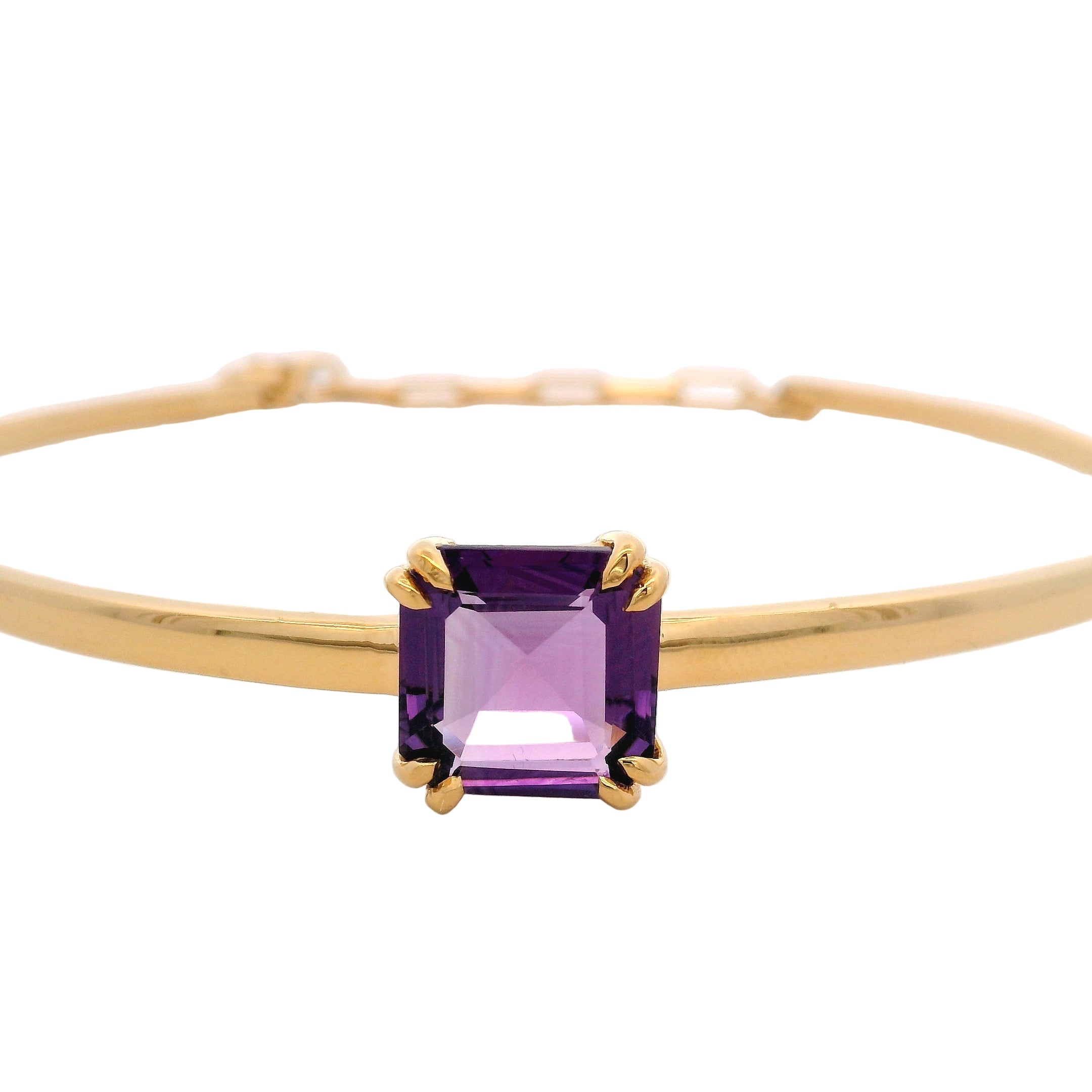 925YG SQUARE AMETHYST BANGLE